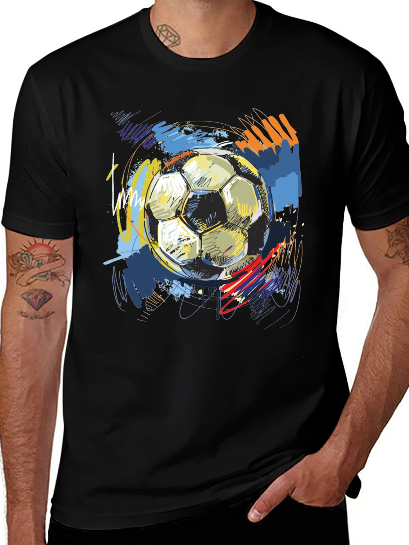 Variant 23 of Soccer Ball Graphic Tee - Stylish Sportswear