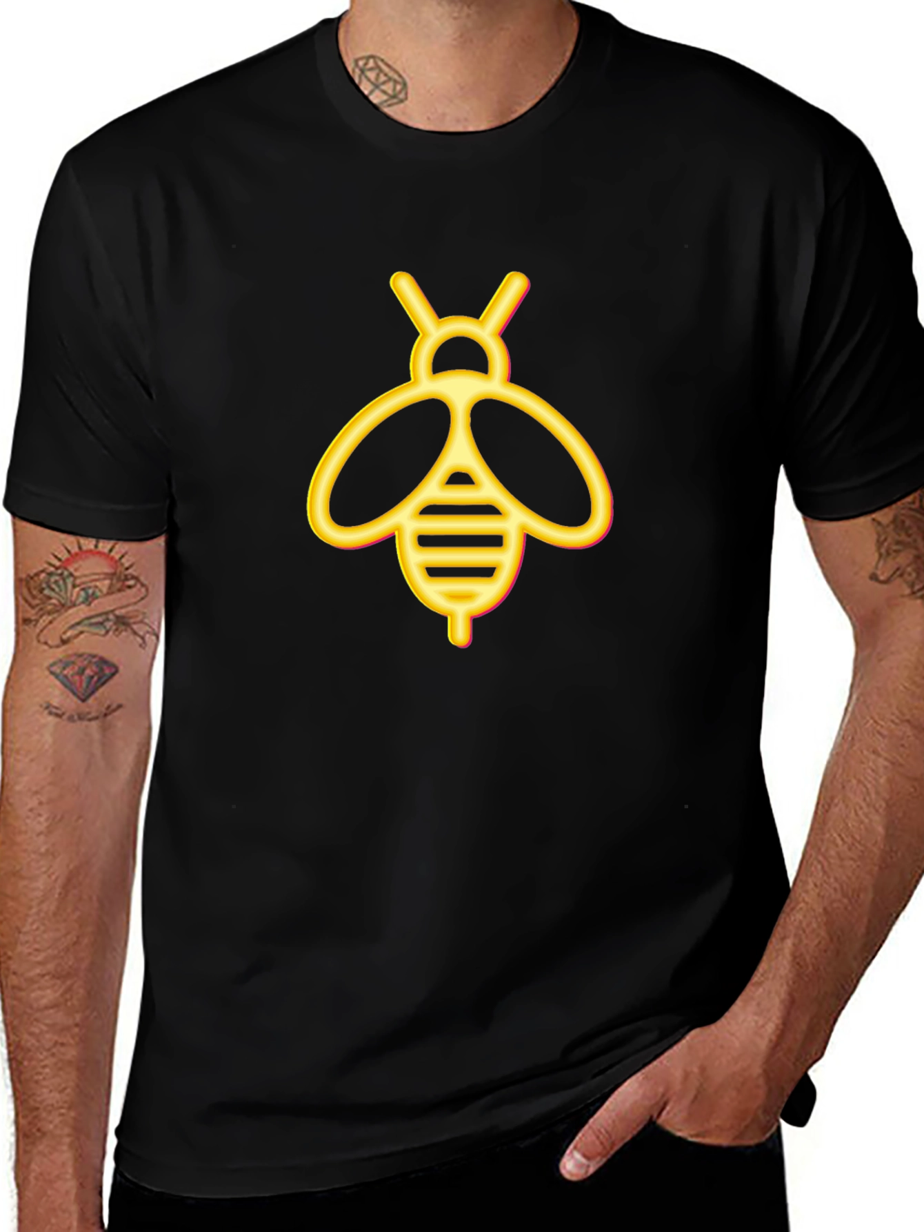 Bee Graphic Black T-Shirt