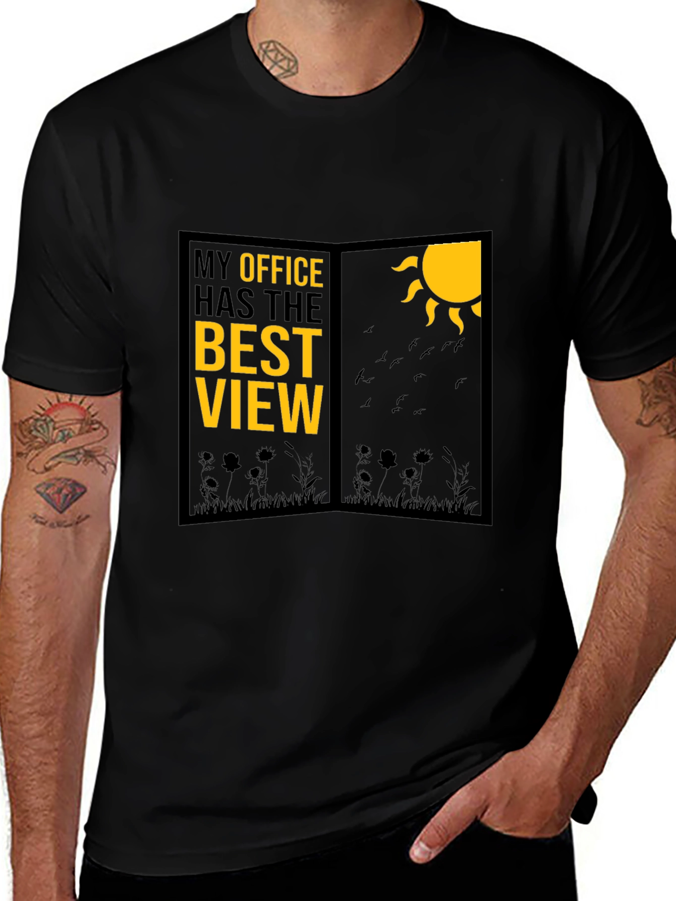 Variant 16 of My Office Has The Best View T-Shirt - Black