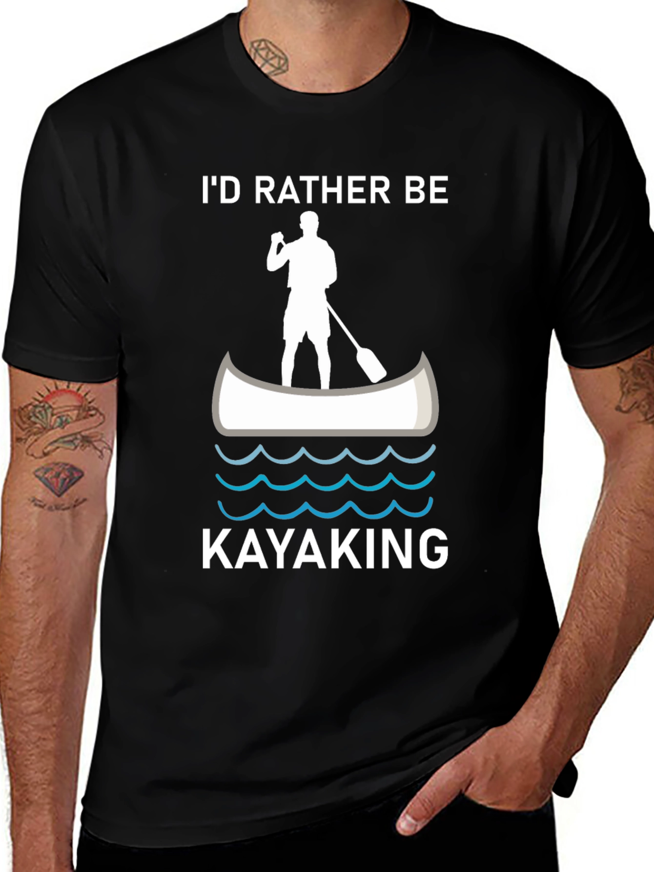 Variant 30 of I'd Rather Be Kayaking T-Shirt
