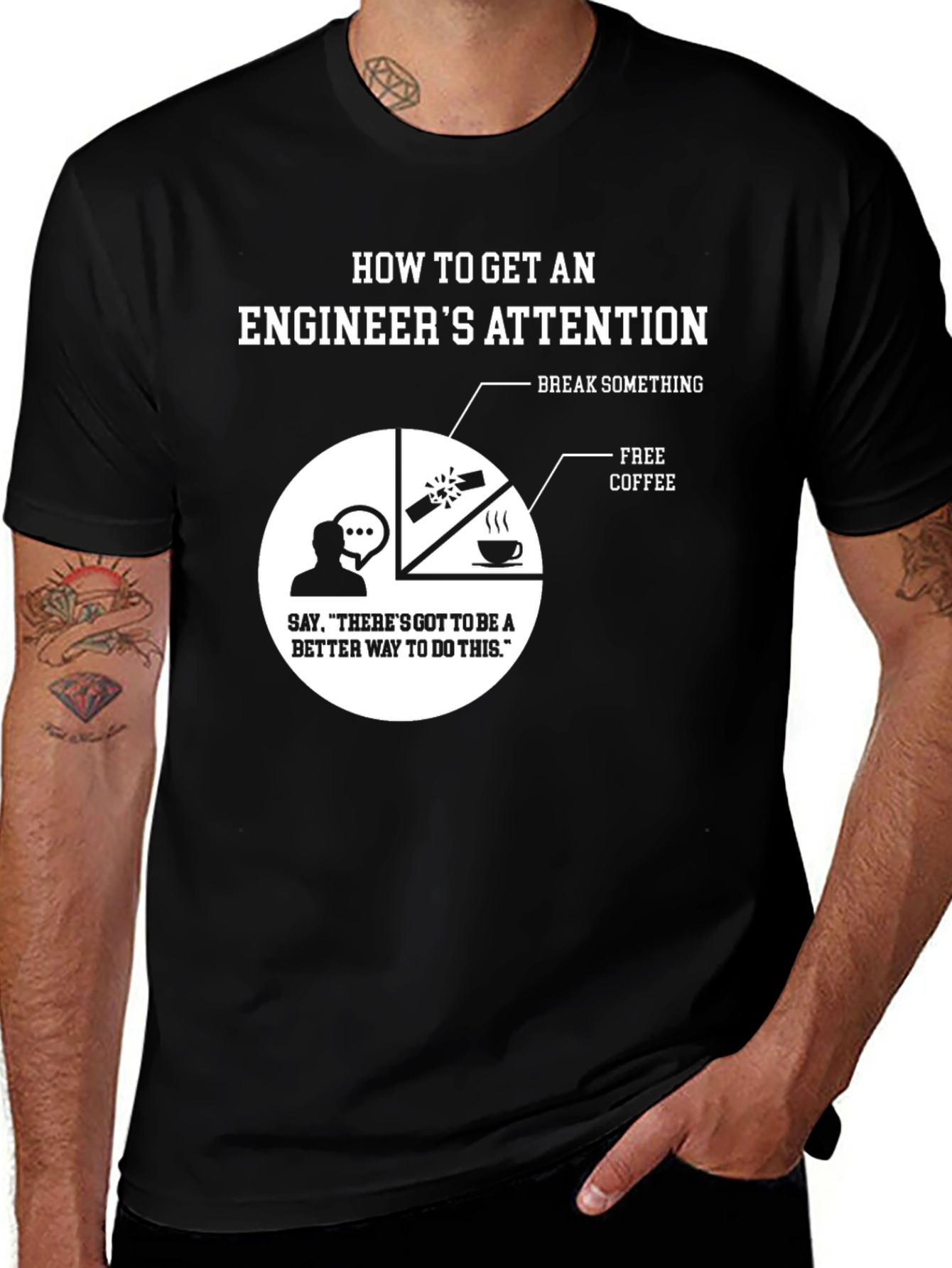 Variant 7 of Engineer Attention T-Shirt - Funny Gift for Engineers