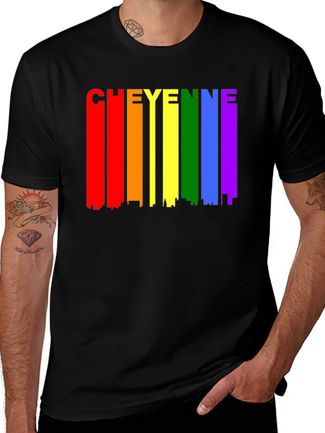 Variant 18 of Pride Cheyenne Skyline T-Shirt