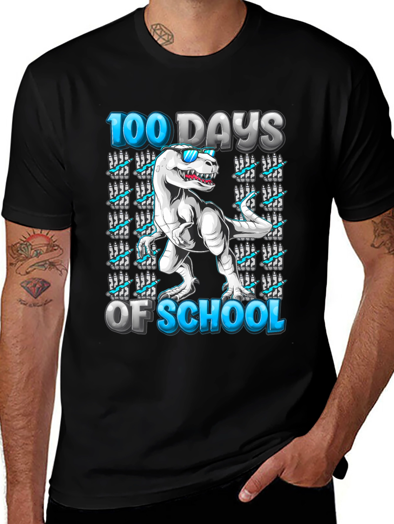 100 Days of School Dinosaur T-Shirt