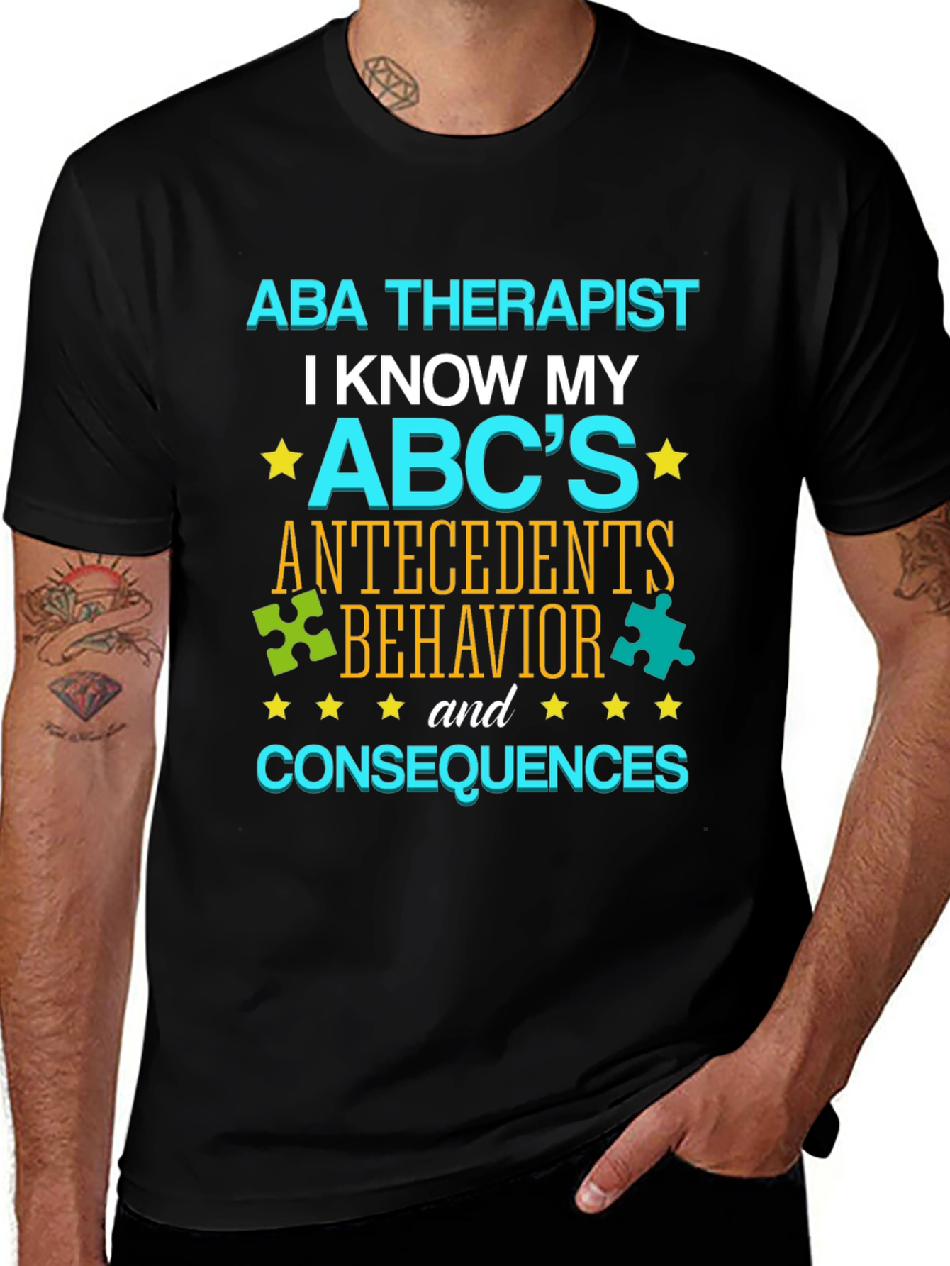 ABA Therapist ABC's T-Shirt - Autism Awareness