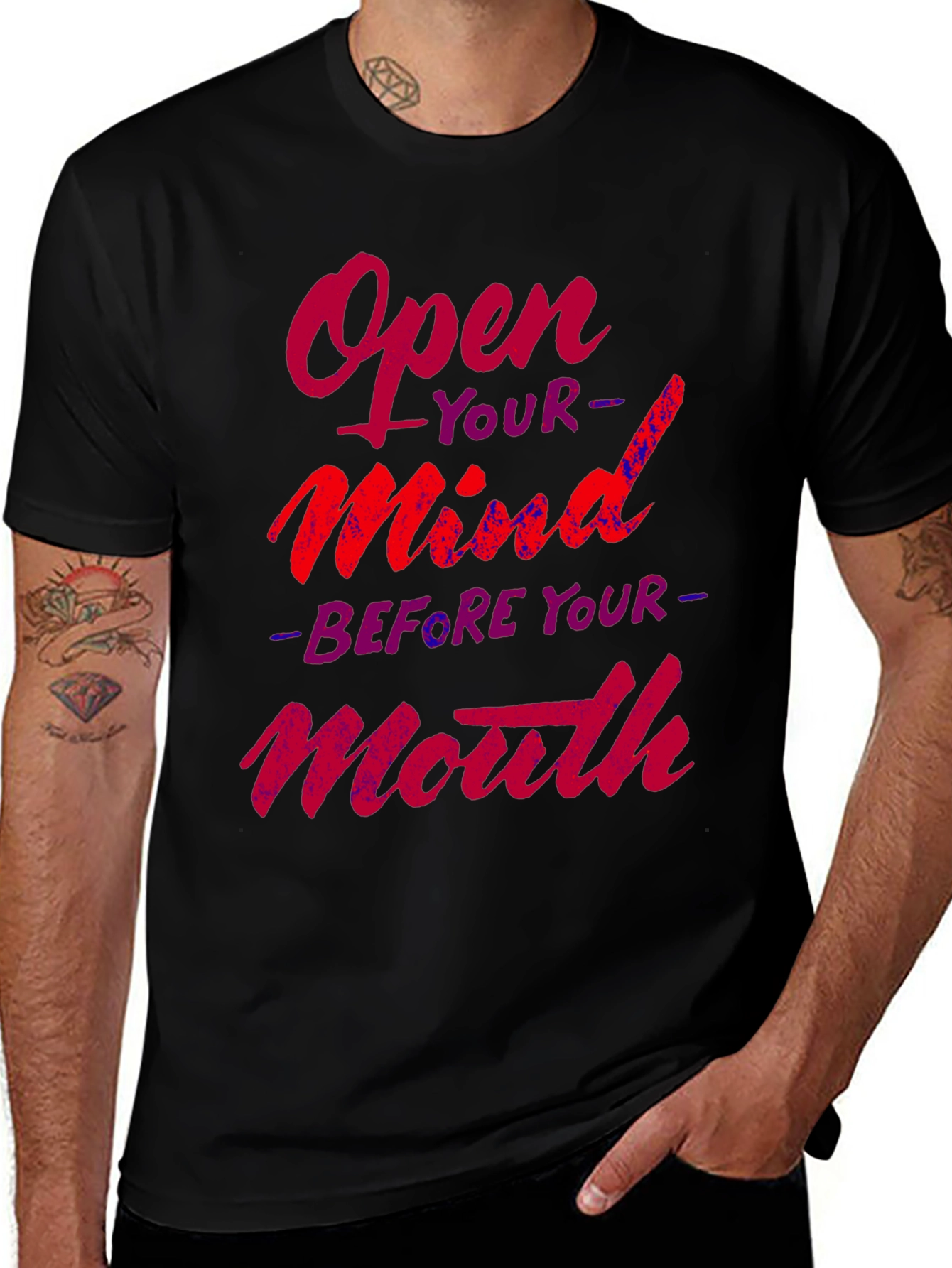 Variant 23 of Open Mind Graphic Tee - Inspiring Slogan T-Shirt