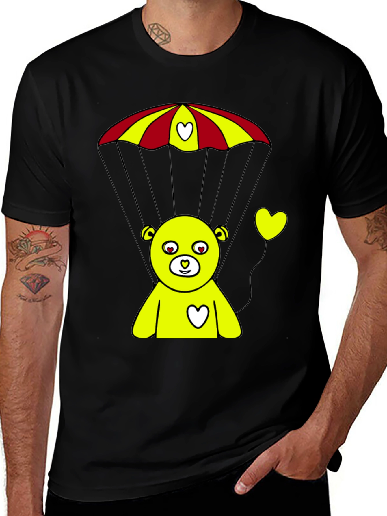 Variant 6 of Parachute Teddy Bear Graphic Tee