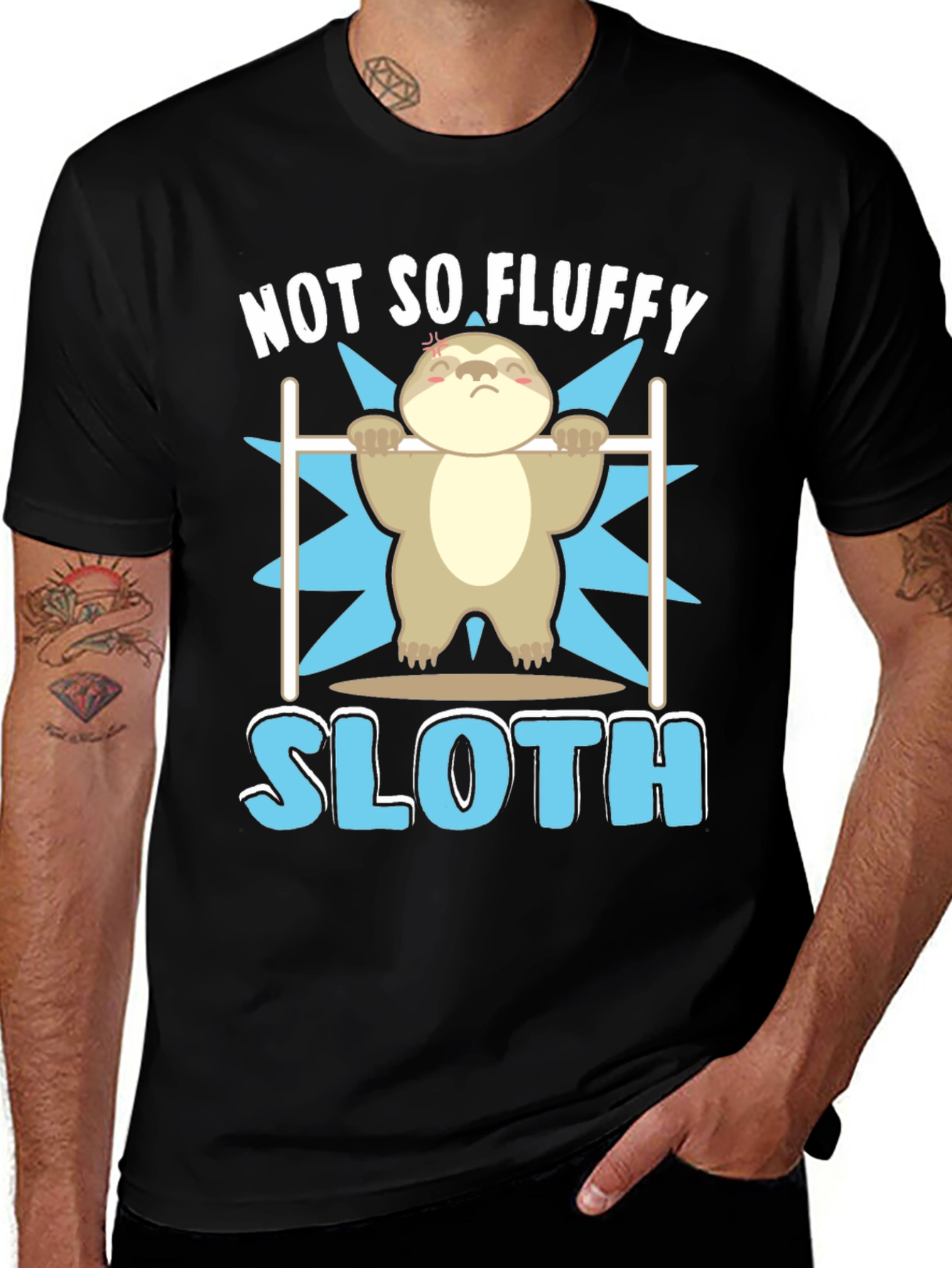 Variant 29 of Not So Fluffy Sloth Gym T-Shirt