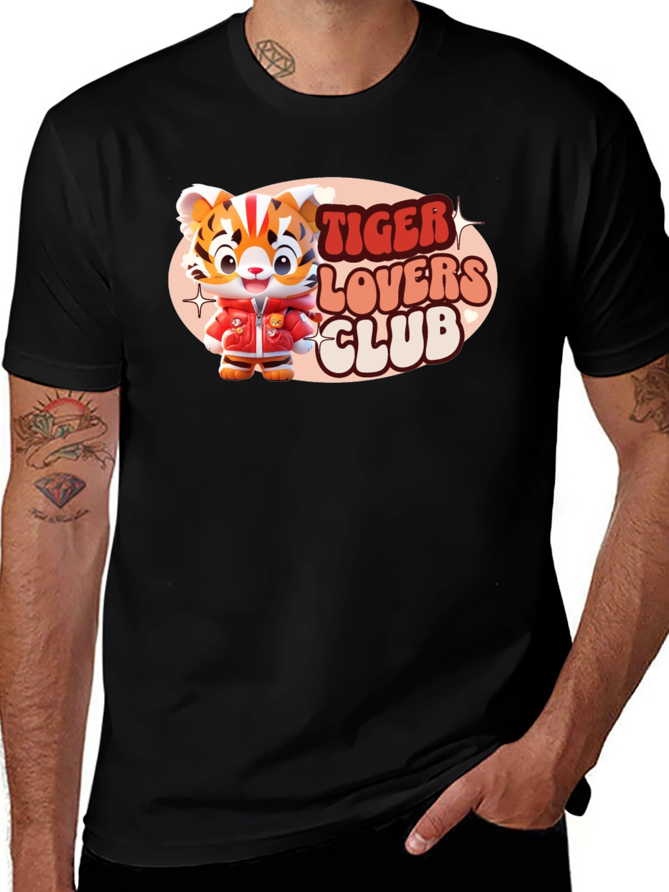Variant 29 of Tiger Lovers Club Black T-Shirt