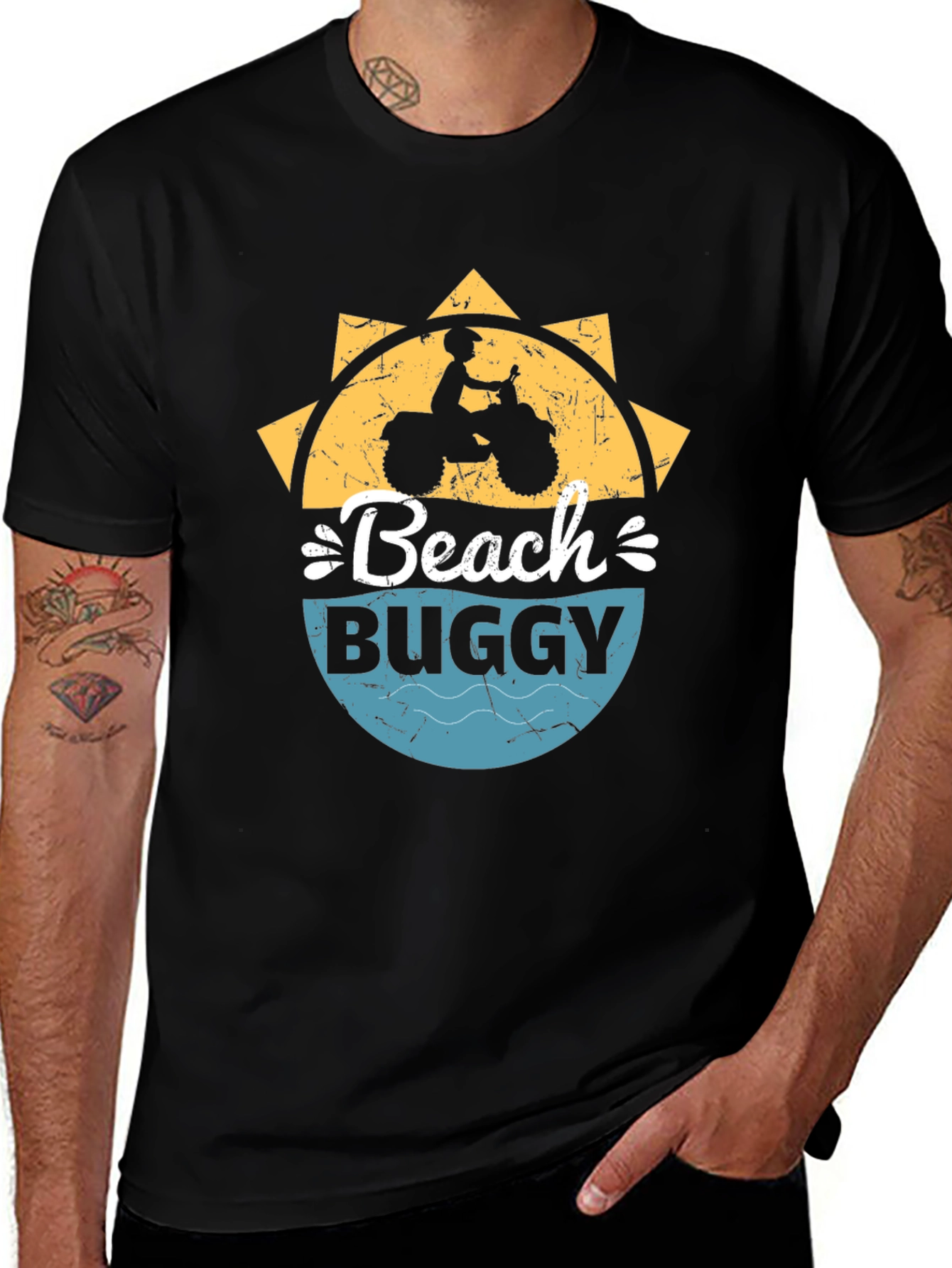 Variant 13 of Beach Buggy T-Shirt - Black Graphic Tee