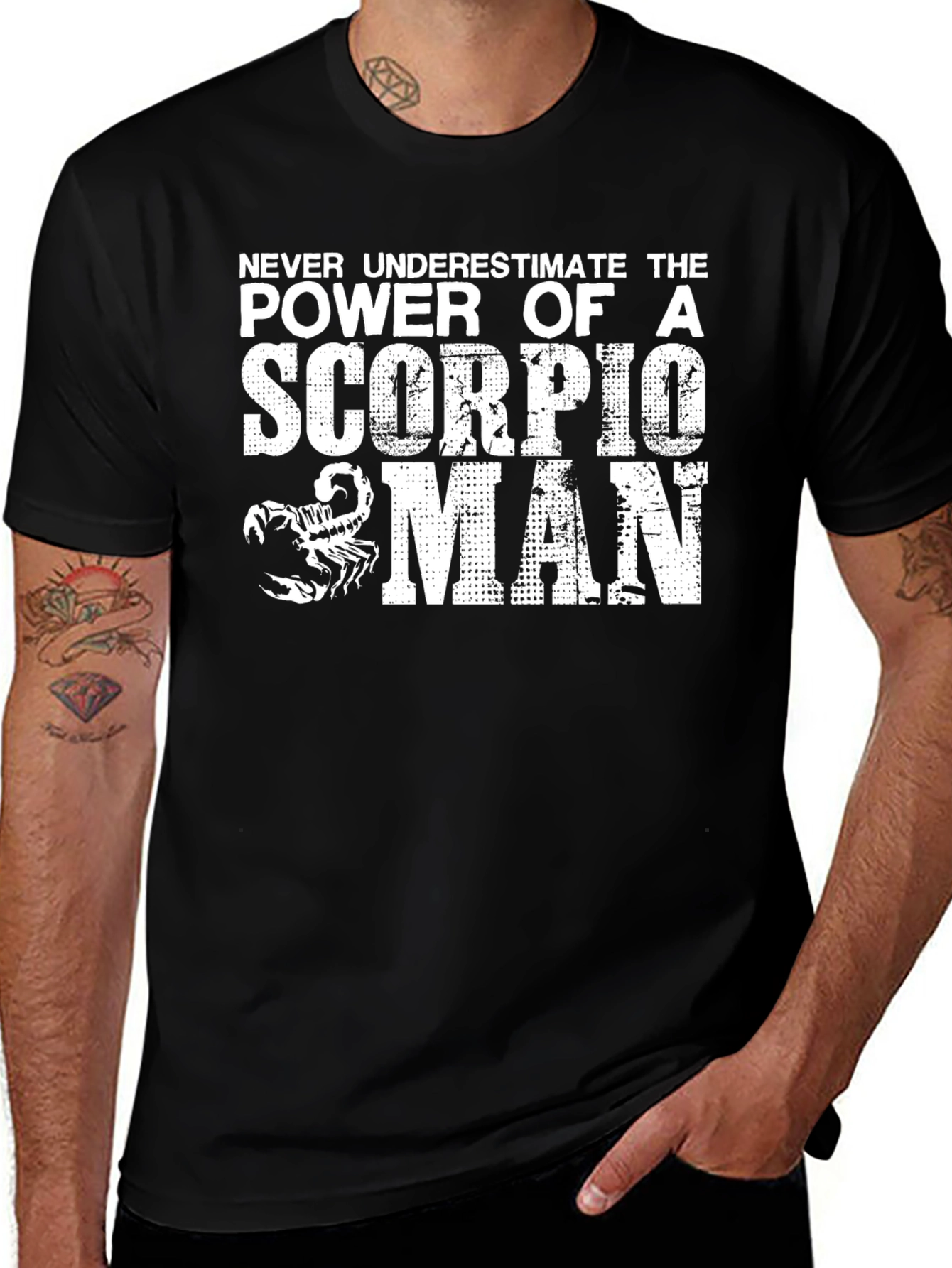Scorpio Man Power T-Shirt - Zodiac Birthday Gift