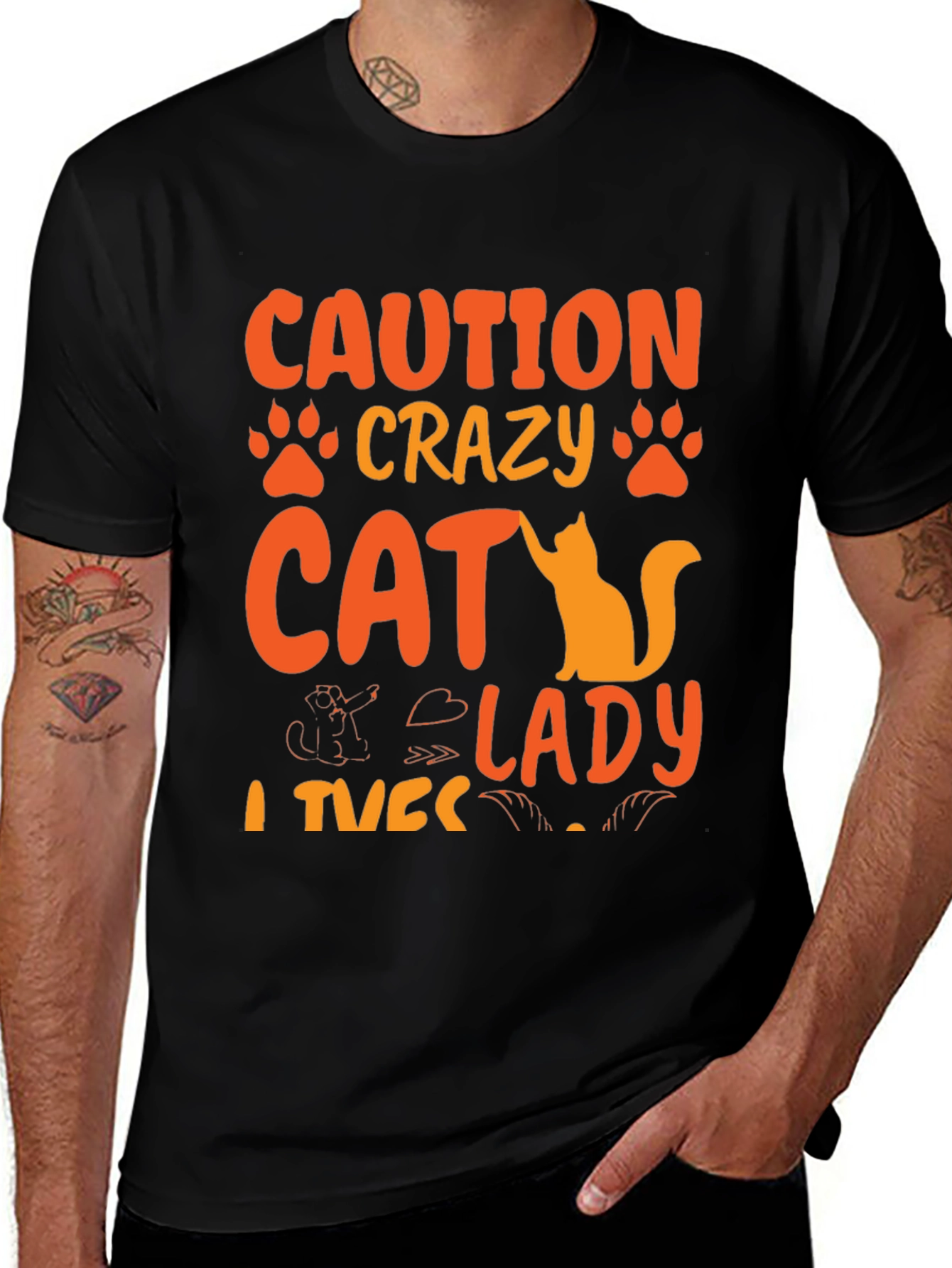 Variant 11 of Crazy Cat Lady T-Shirt - Novelty Graphic Tee