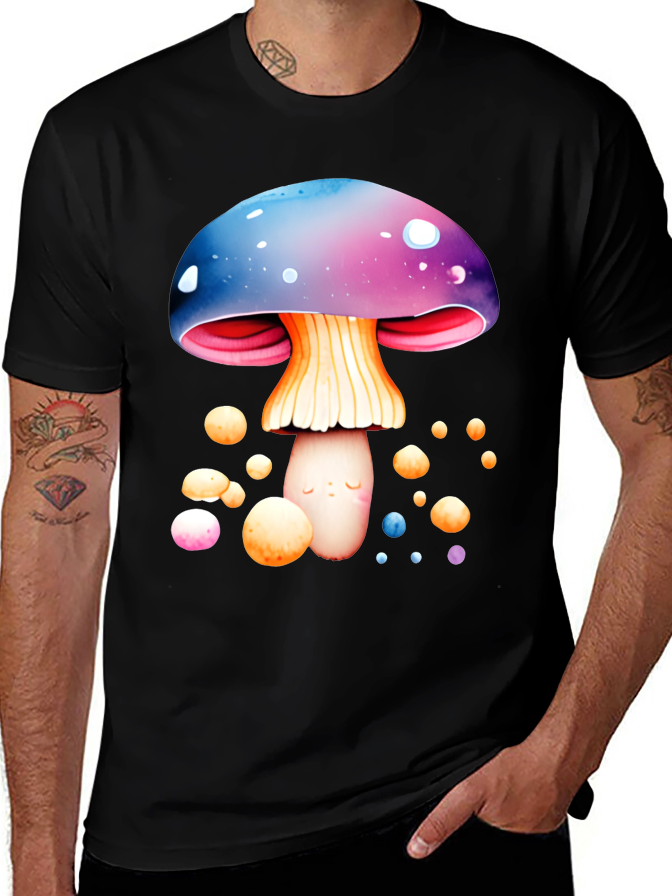 Variant 5 of Whimsical Mushroom T-Shirt - Unique Kawaii Style