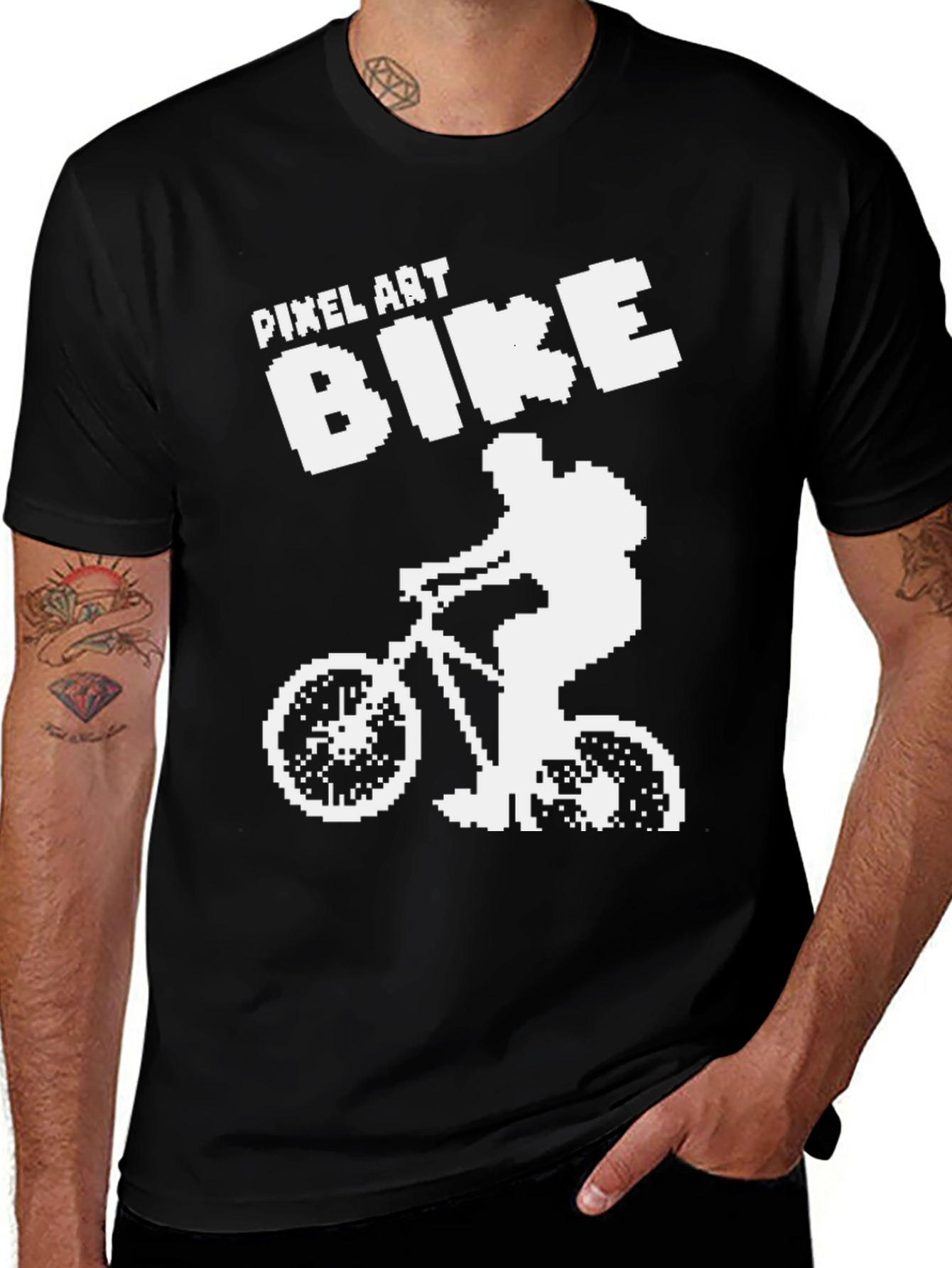 Variant 3 of Pixel Art Bike T-Shirt - Cyclist Tee
