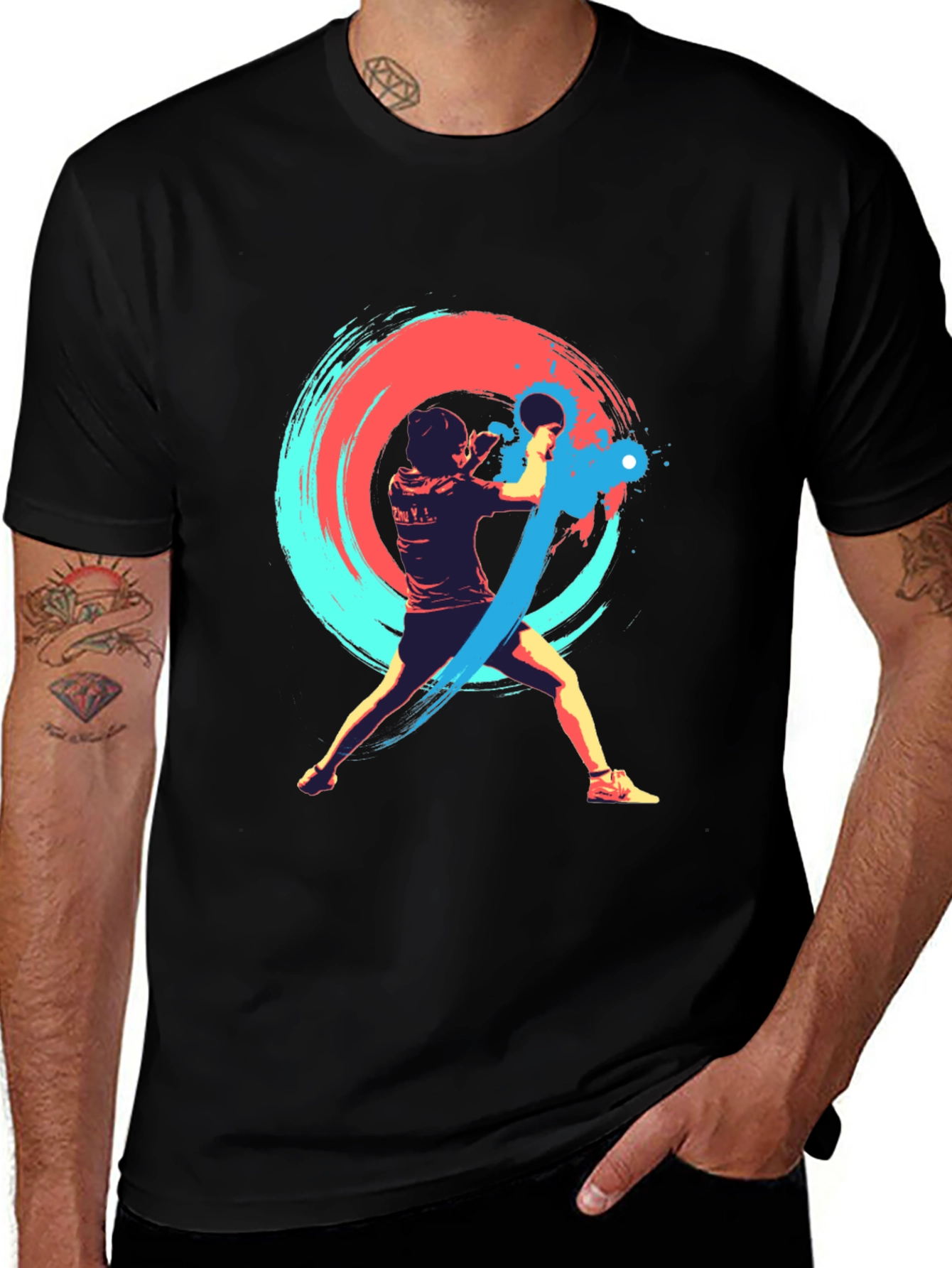 Variant 13 of Table Tennis Player Graphic Tee