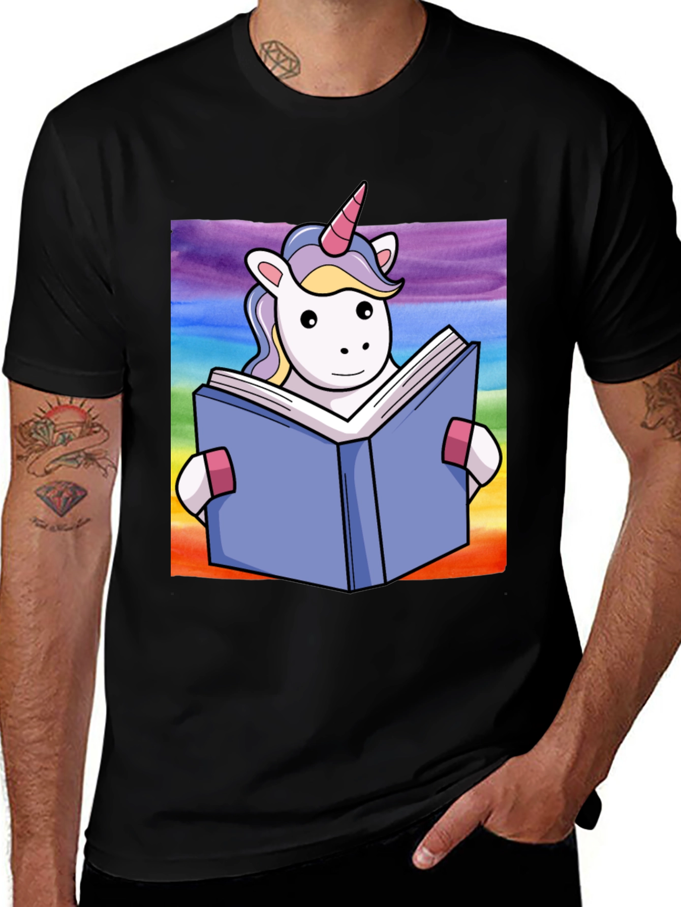Variant 13 of Unicorn Reading Rainbow Book T-Shirt