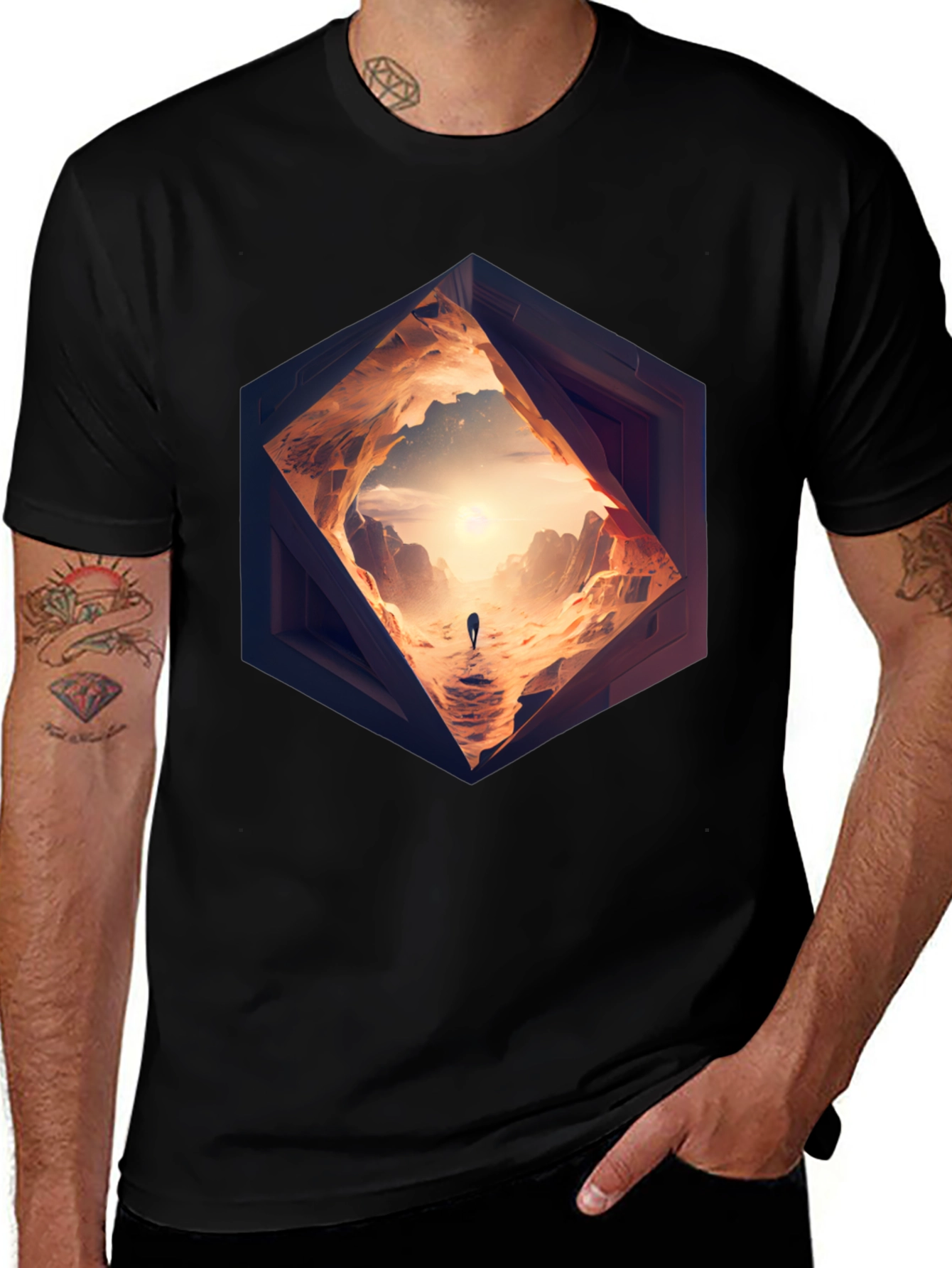 Variant 19 of Abstract Desert Portal Graphic Tee