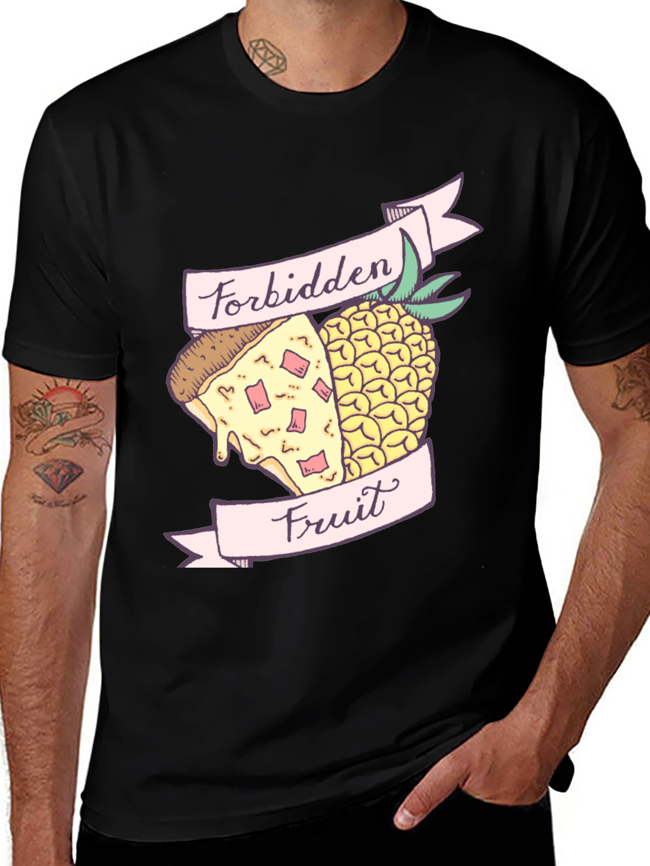 Variant 16 of Forbidden Fruit Pizza & Pineapple Graphic Tee