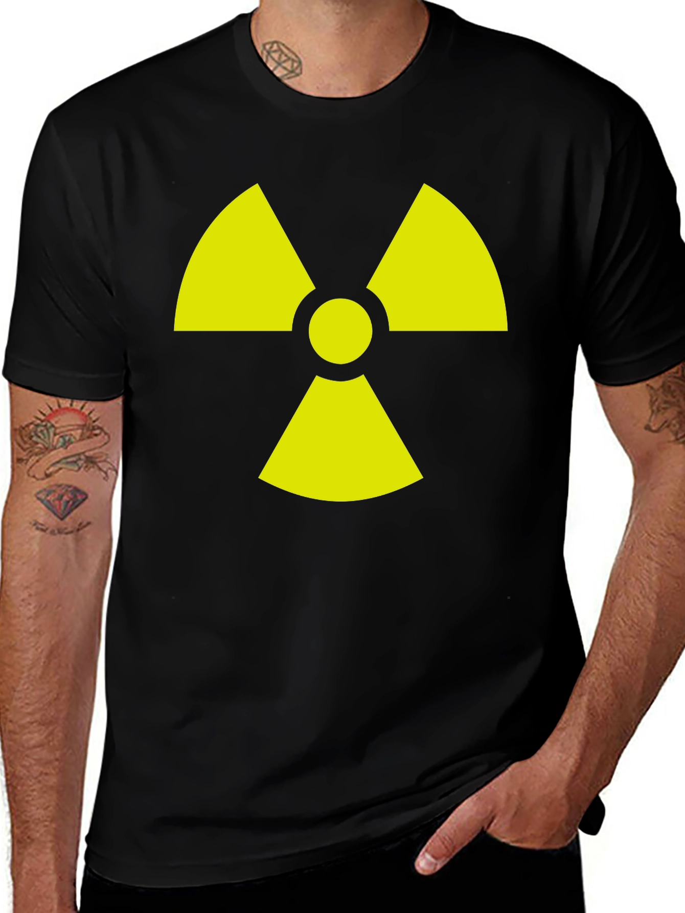 Variant 22 of Radioactive Symbol Graphic Tee - Black