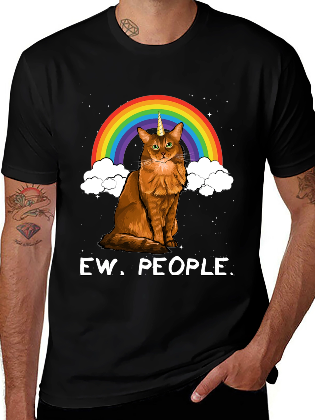 Variant 21 of Ew, People. Cat Unicorn T-Shirt