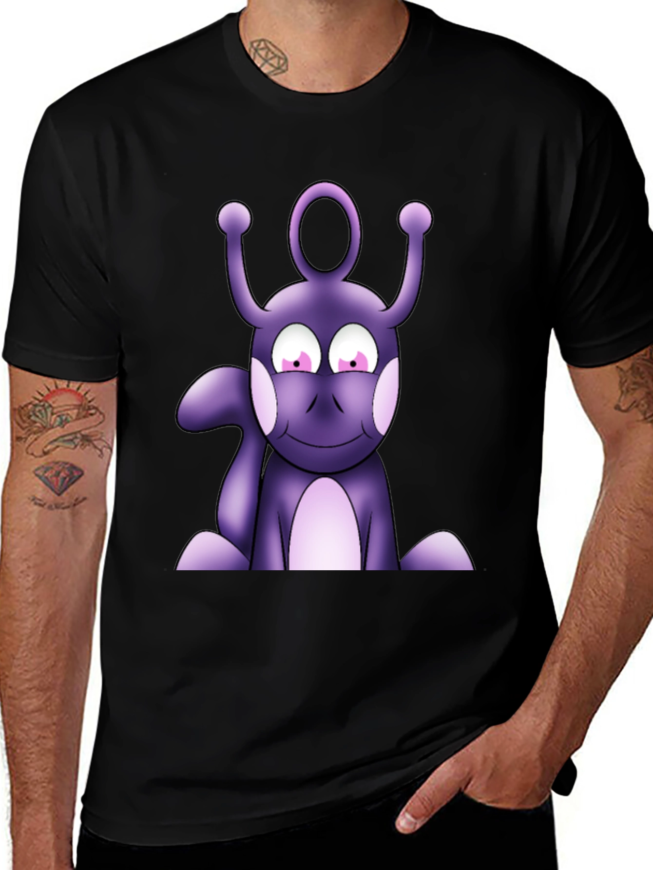 Variant 5 of Purple Alien Graphic T-Shirt - Unique Design