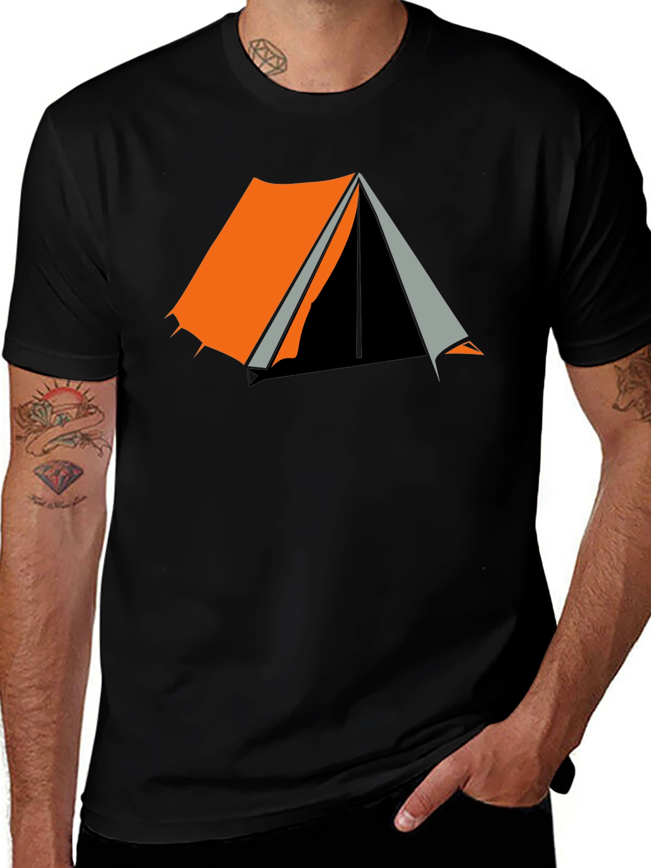 Variant 5 of Camping Tent Graphic Tee - Outdoor Adventure Shirt