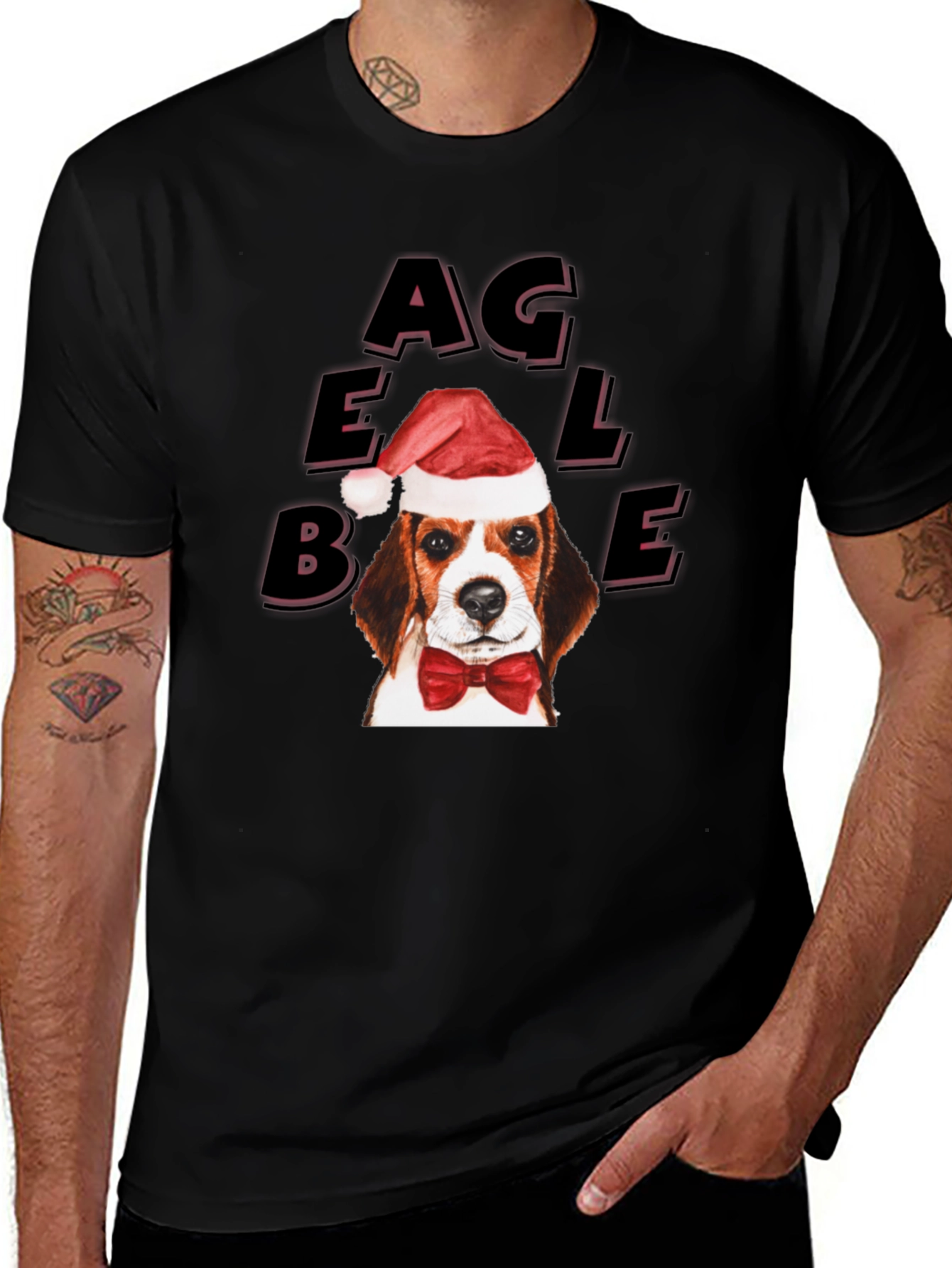 Variant 20 of Beagle Dog Christmas T-Shirt