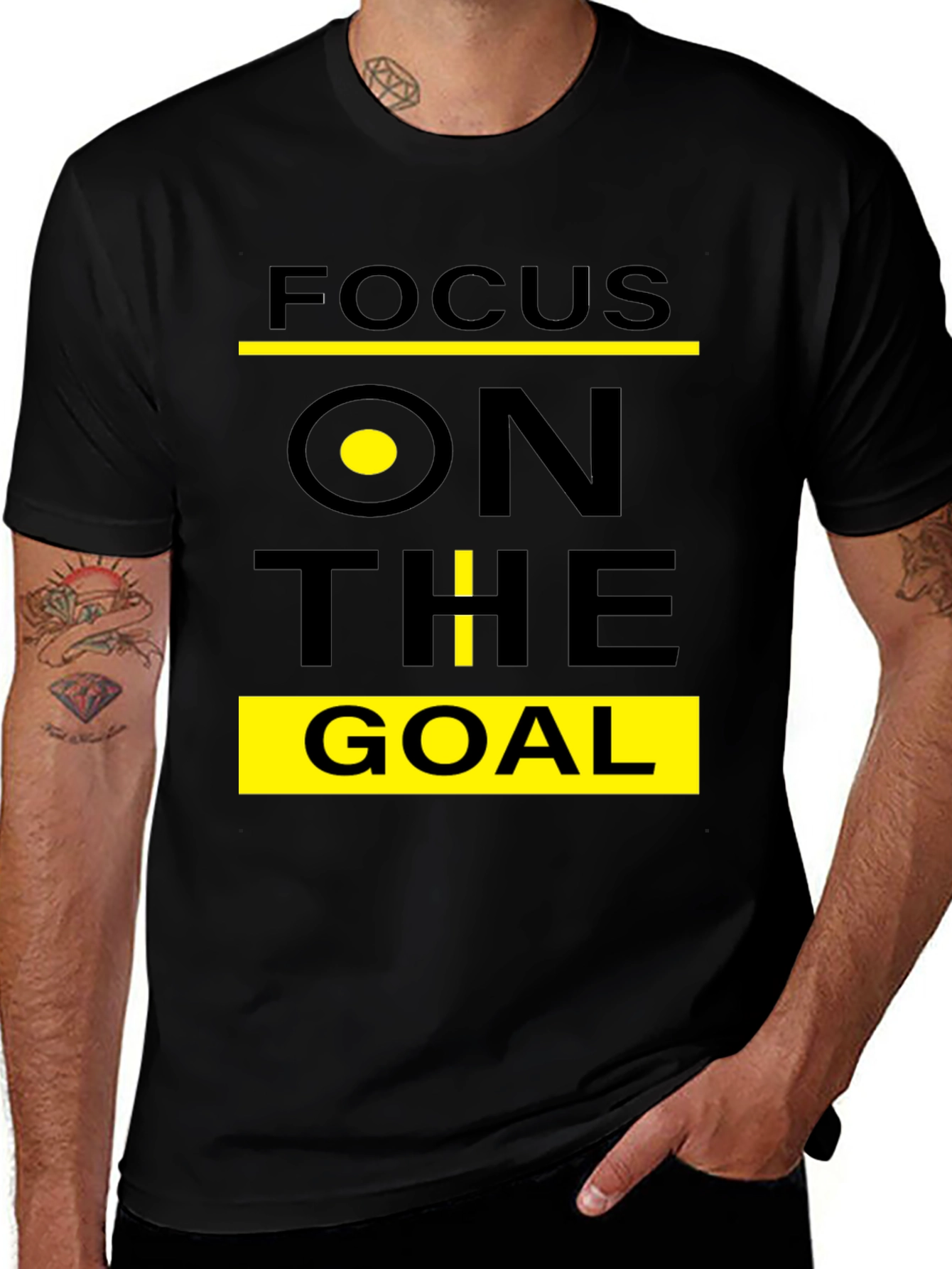 Variant 15 of Focus On The Goal Black T-Shirt
