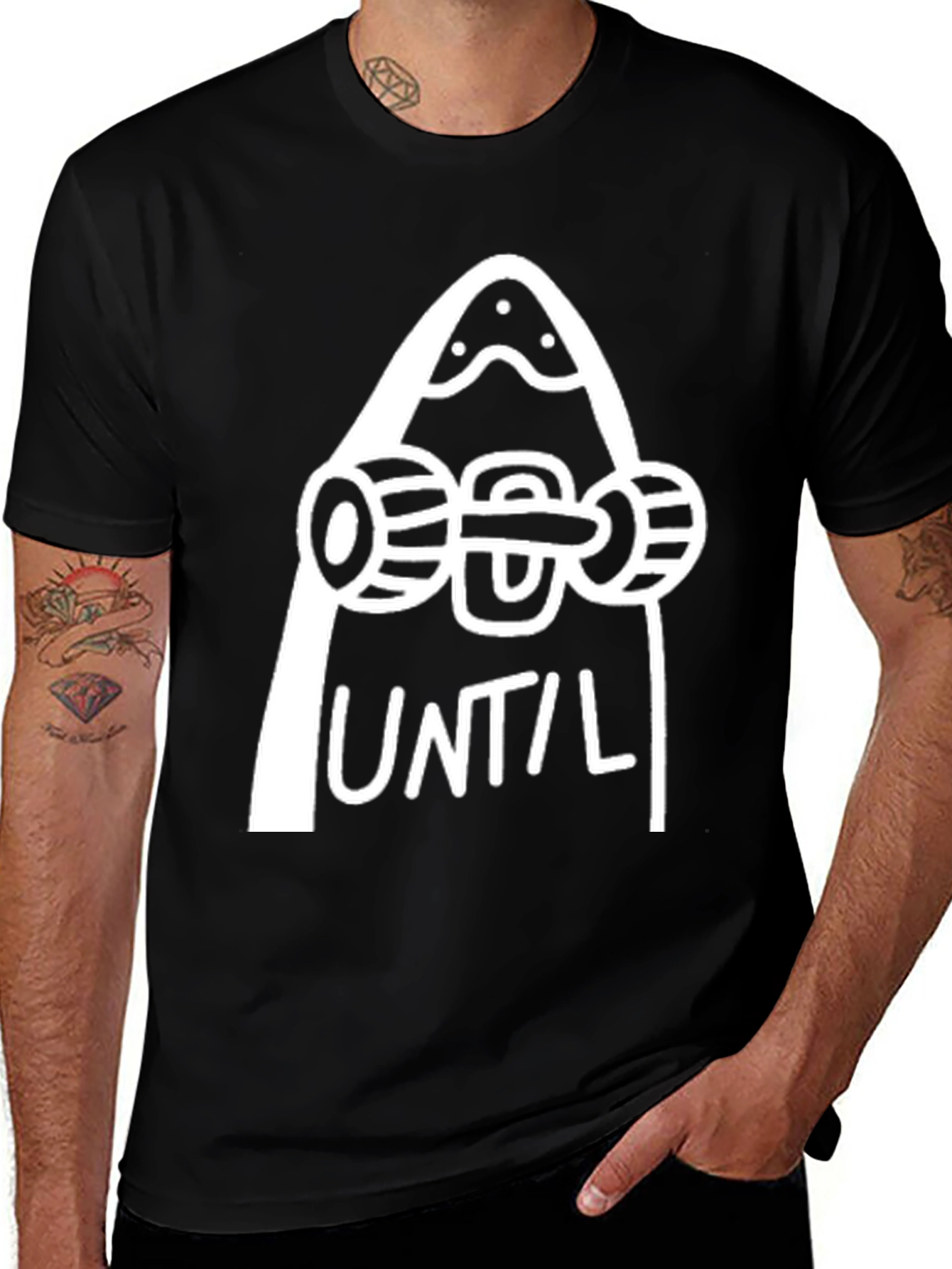 Variant 11 of Skateboard Until Graphic Tee - Black Cotton T-Shirt