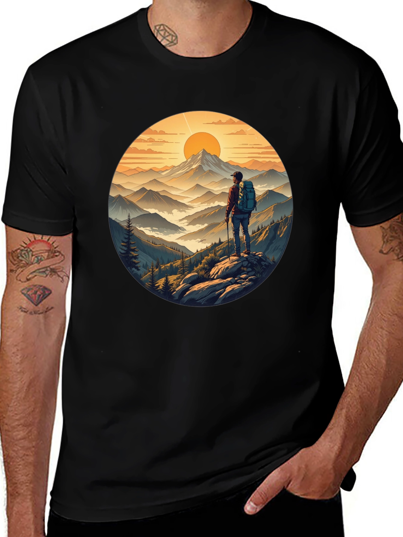 Variant 23 of Mountains Hiker Graphic Tee