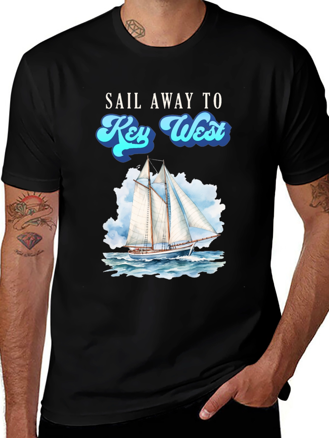 Sail Away to Key West T-Shirt - Nautical Tee