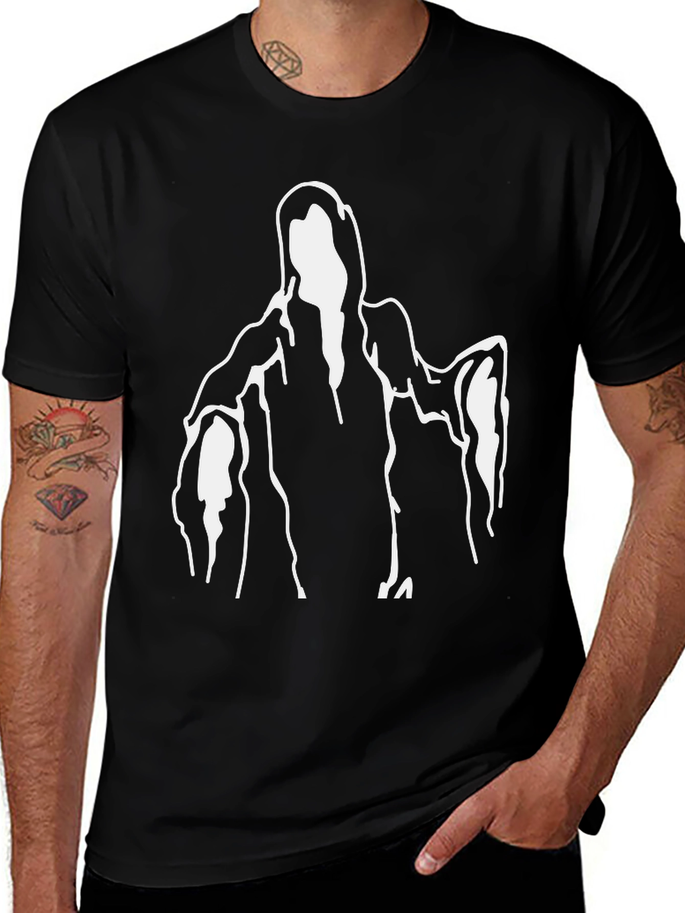 Variant 10 of Grim Reaper Graphic T-Shirt - Black