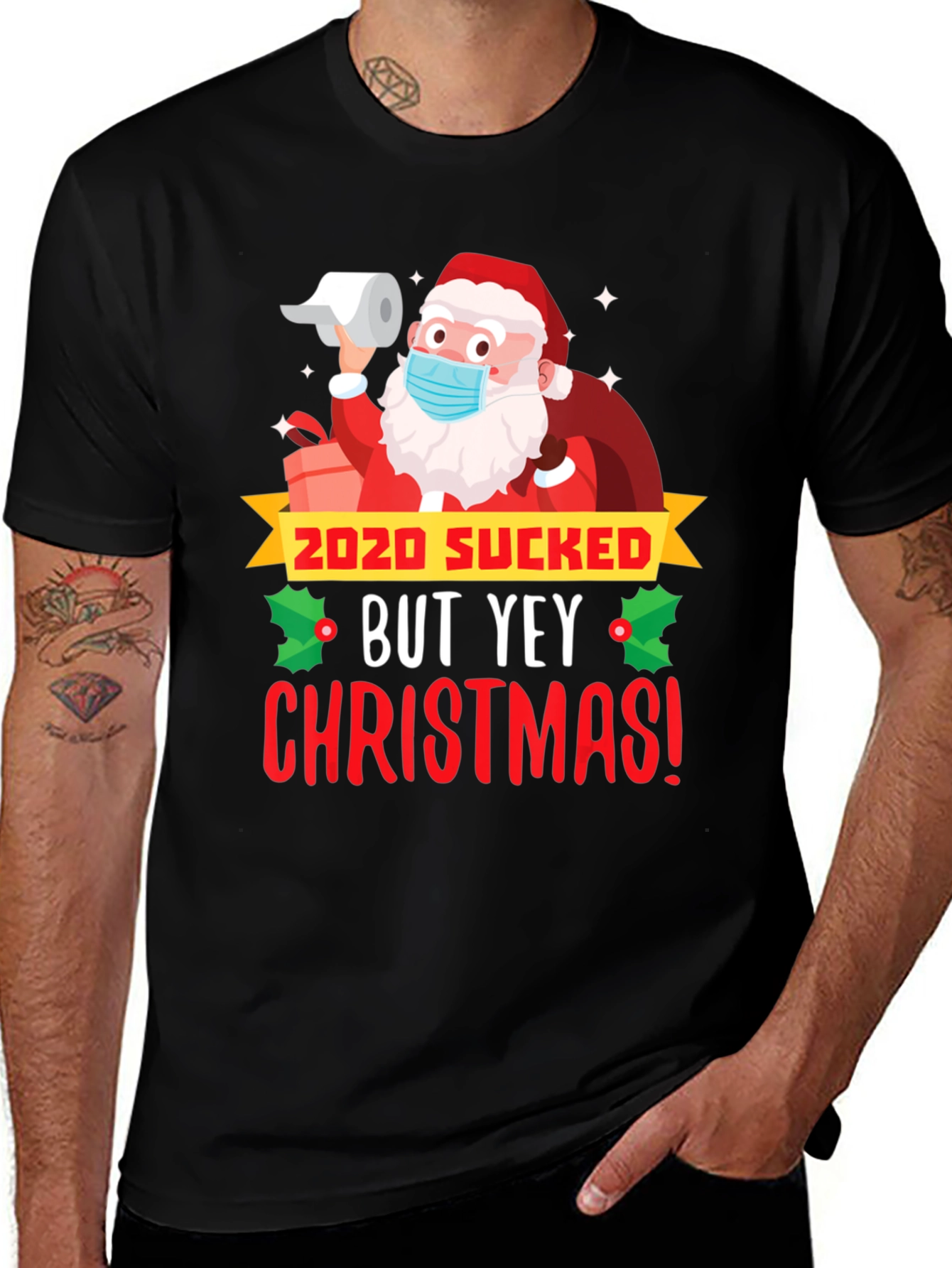 2020 Santa Christmas Novelty Graphic T-Shirt