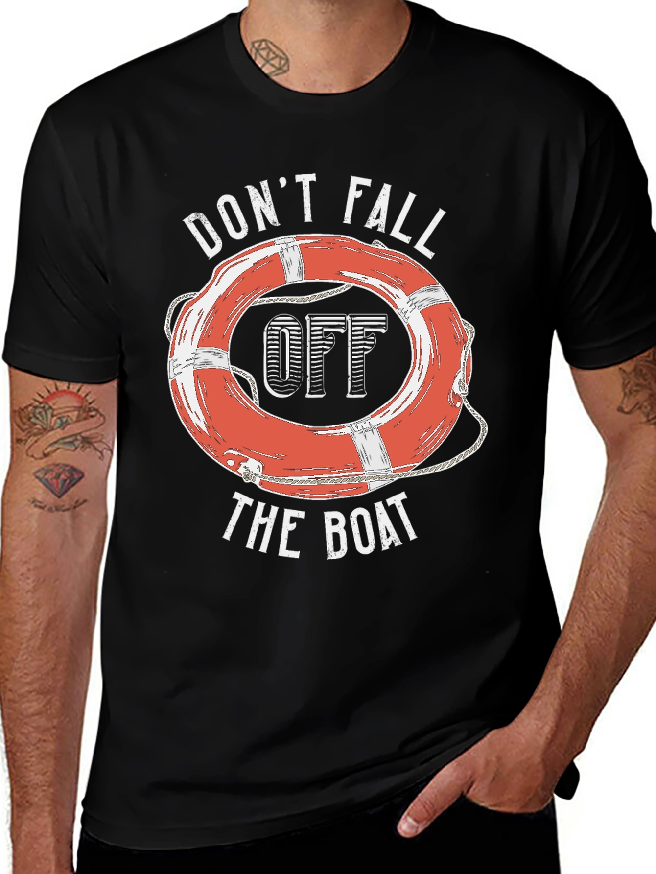 Variant 2 of Don't Fall Off the Boat Graphic T-Shirt