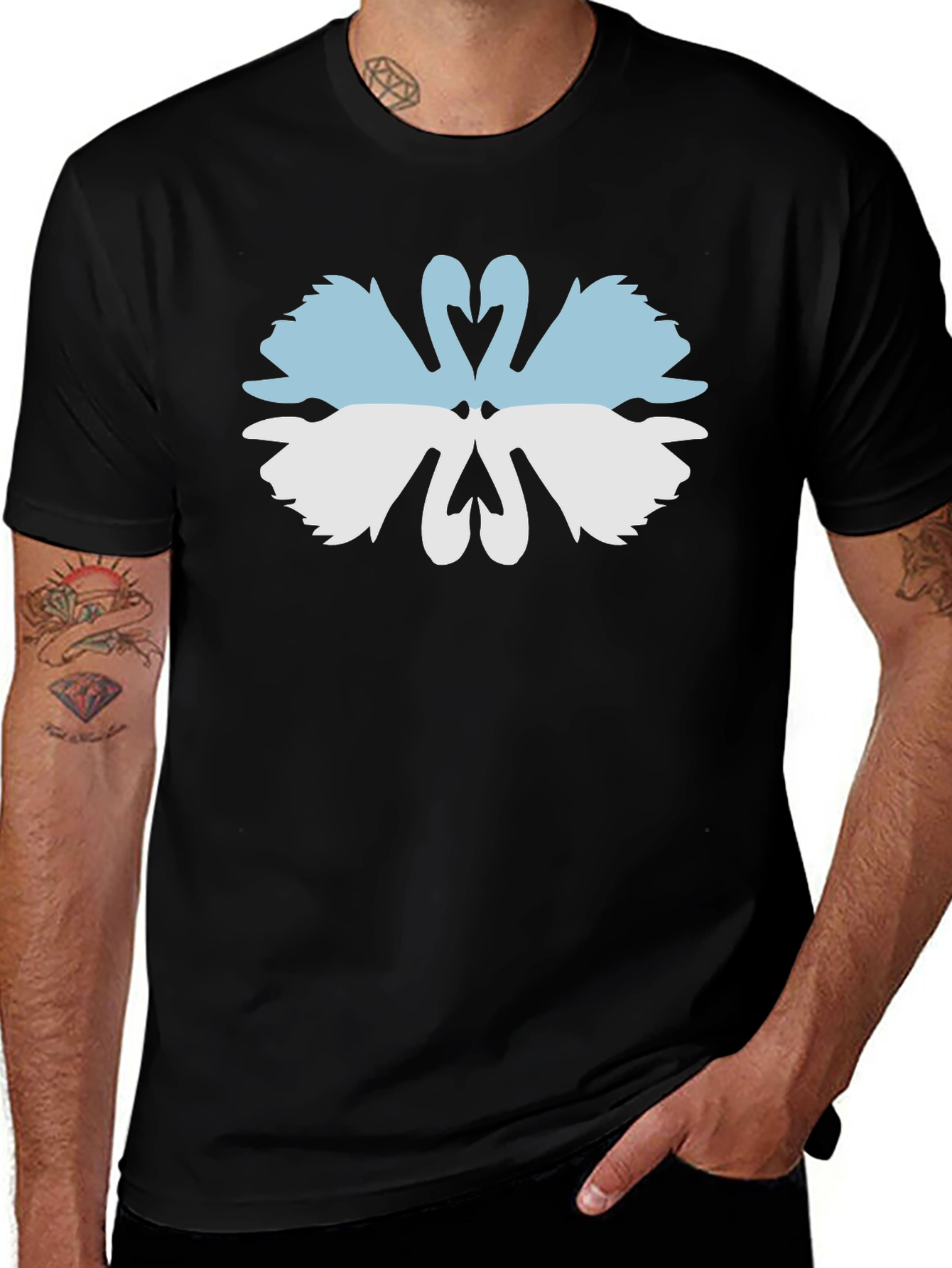 Variant 5 of Stylish Black Swan Graphic Tee
