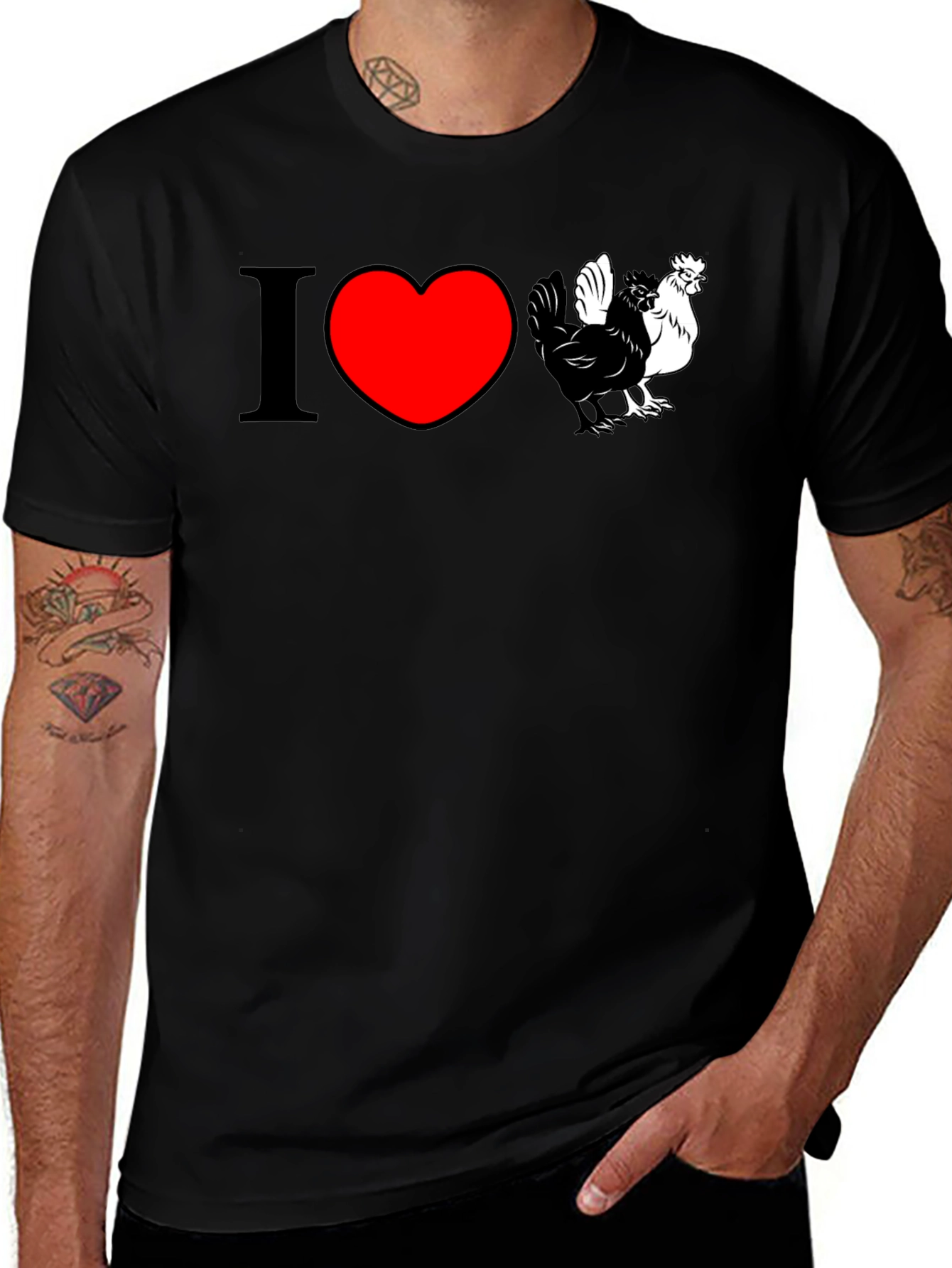I Heart Chickens T-Shirt - Cute Farm Animal Tee