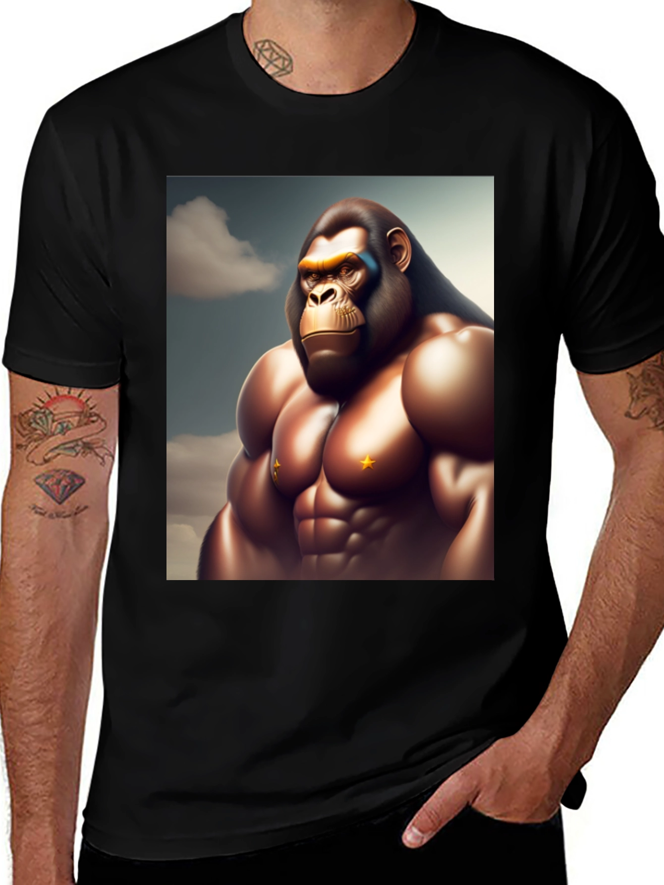 Variant 2 of Muscle Ape T-Shirt: King Kong Style!