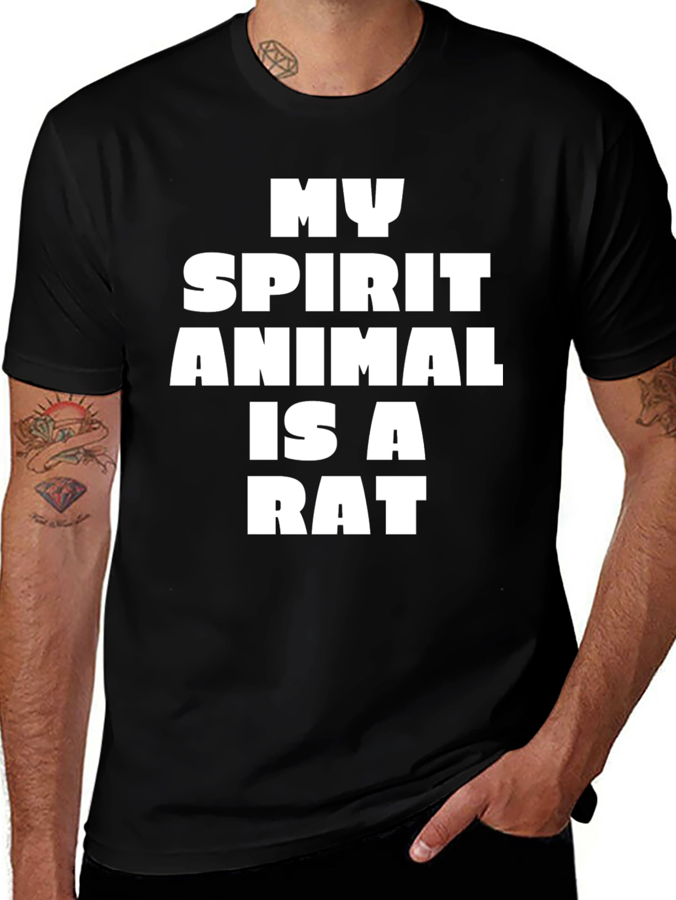 Variant 7 of Rat Spirit Animal T-Shirt Funny Graphic Tee