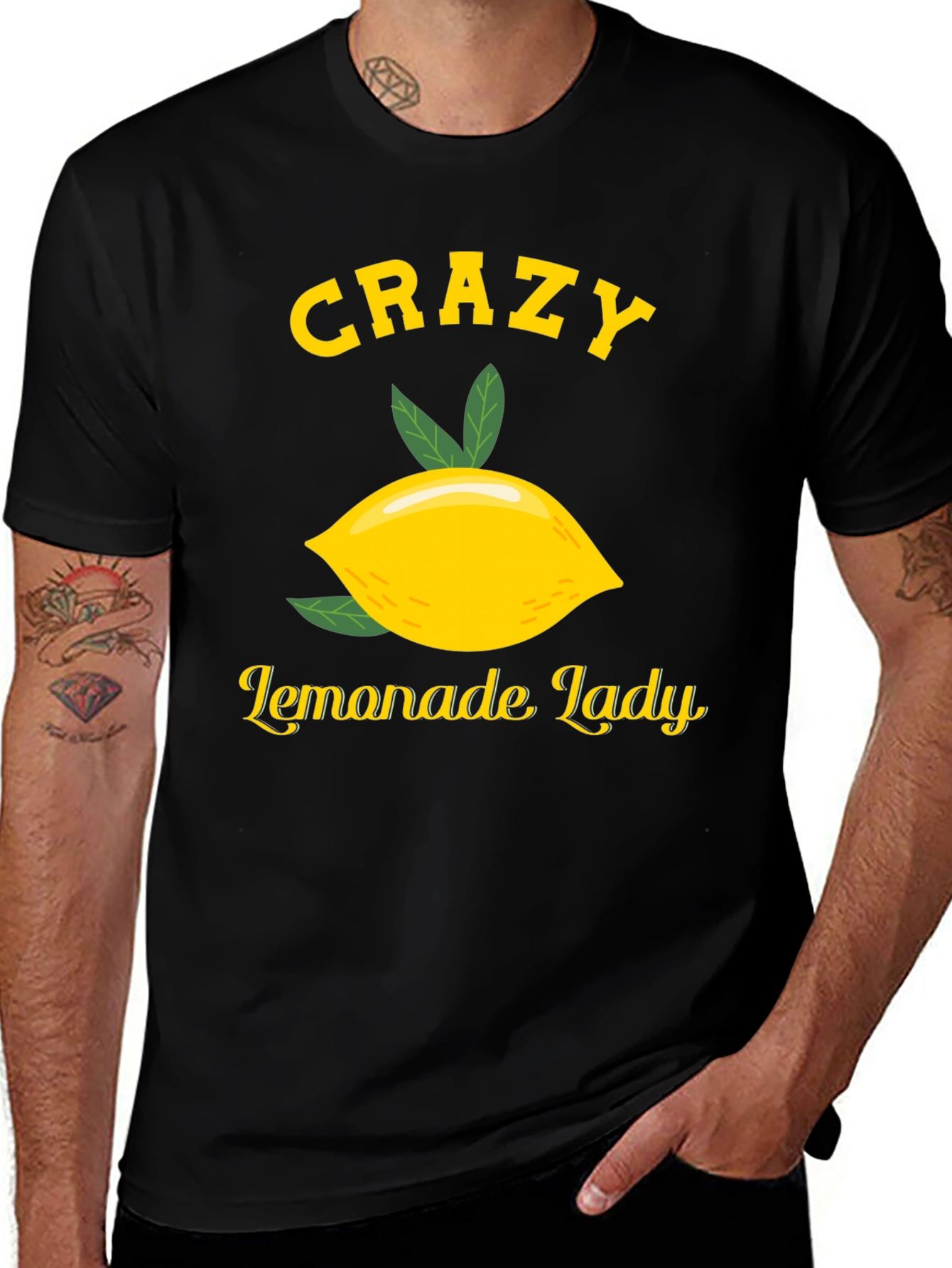 Variant 22 of Crazy Lemonade Lady T-Shirt - Black