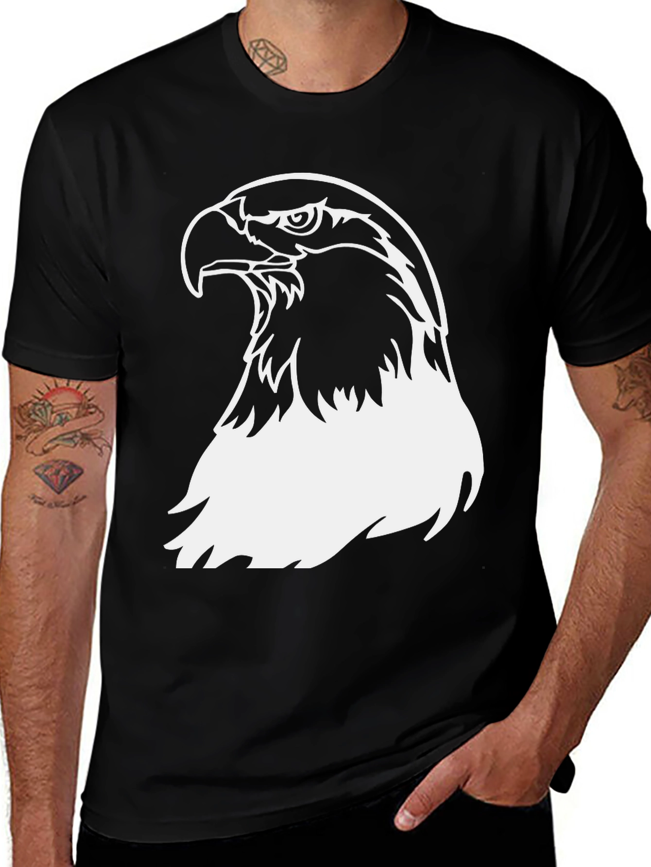 Variant 29 of Bold Eagle Graphic Tee - Black