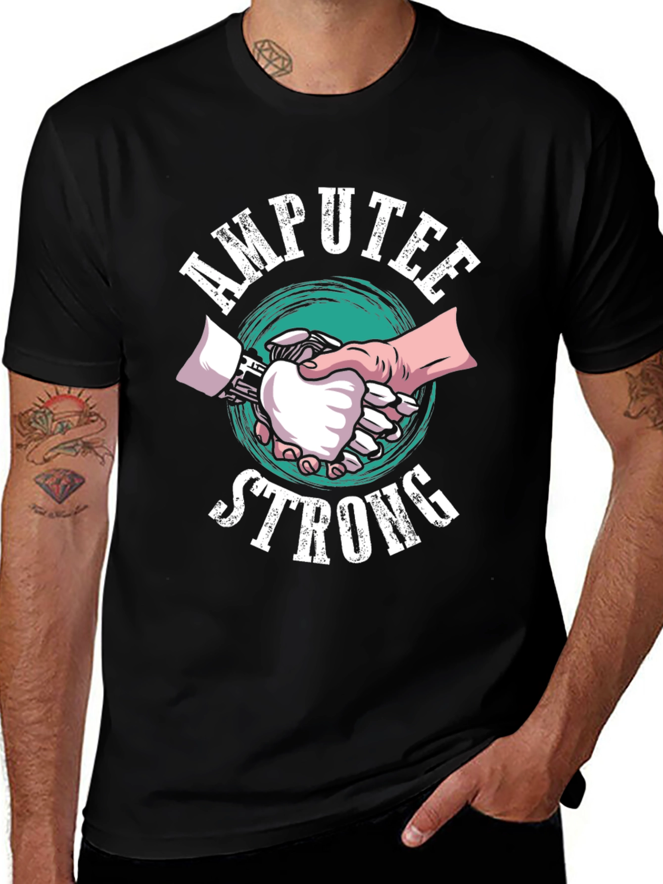 Variant 19 of Amputee Strong Graphic T-Shirt