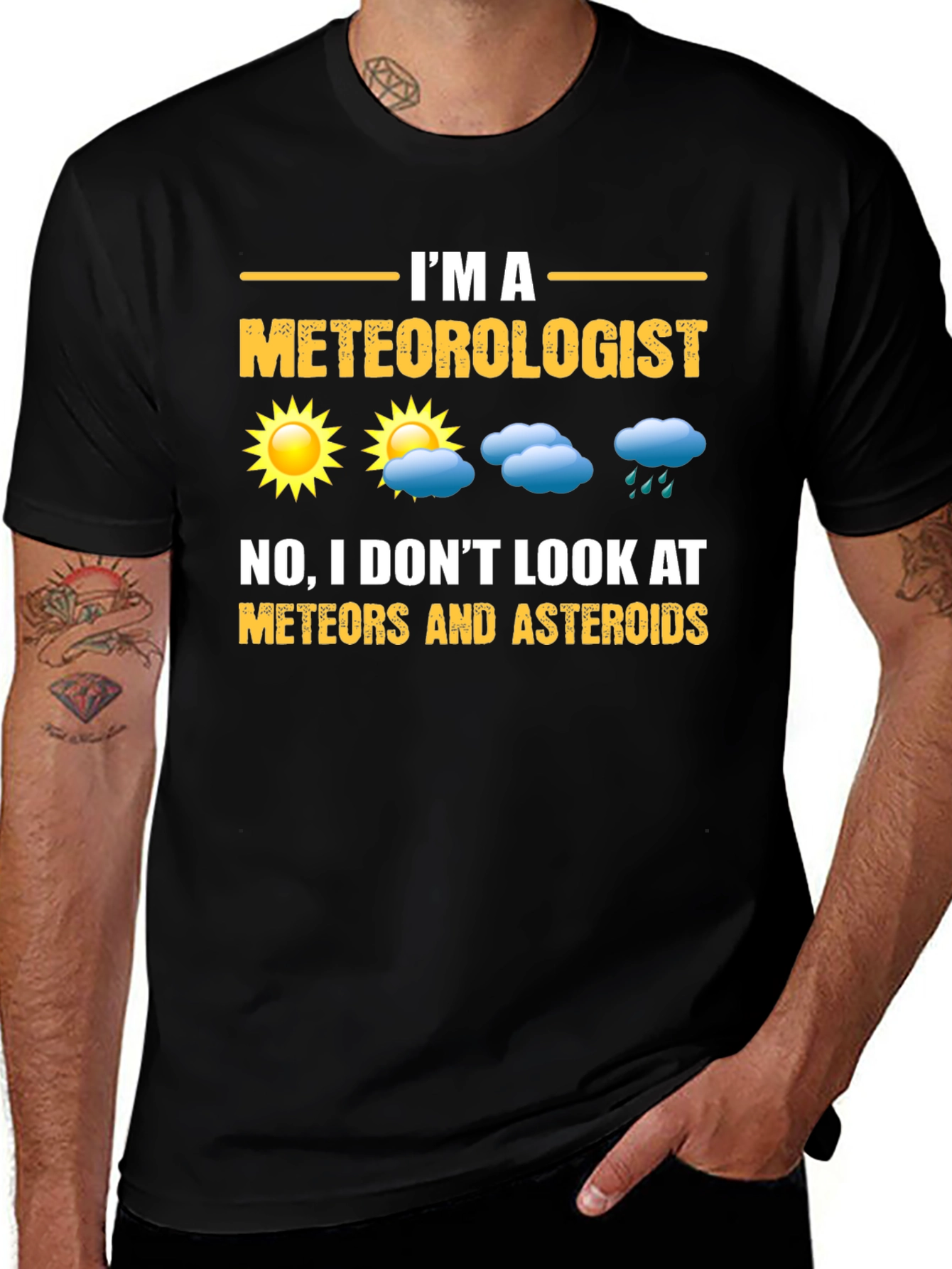 Black Meteorologist Funny Graphic T-Shirt main image