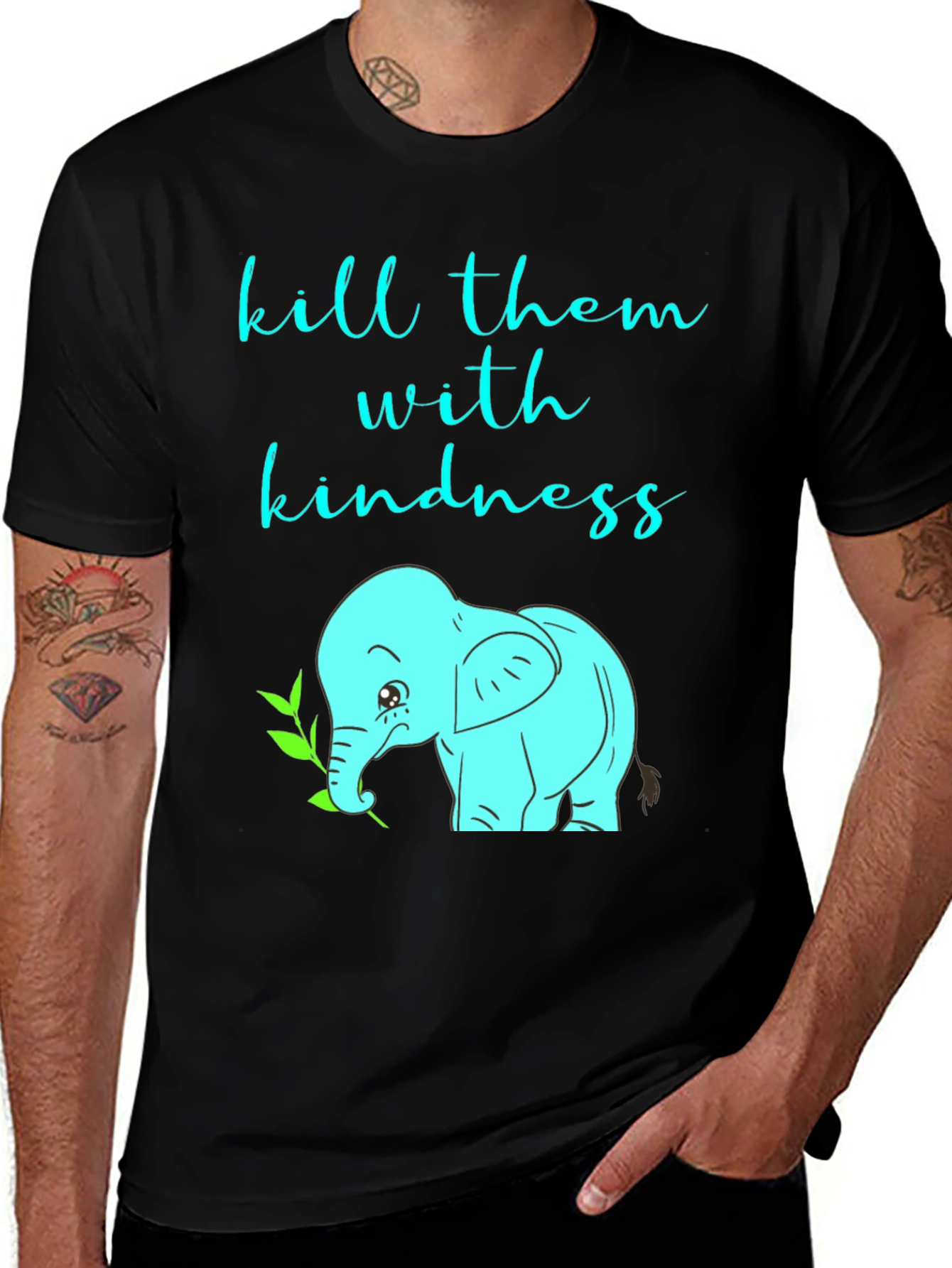 Variant 24 of Kindness Elephant Graphic Tee - Unisex Soft Cotton T-Shirt