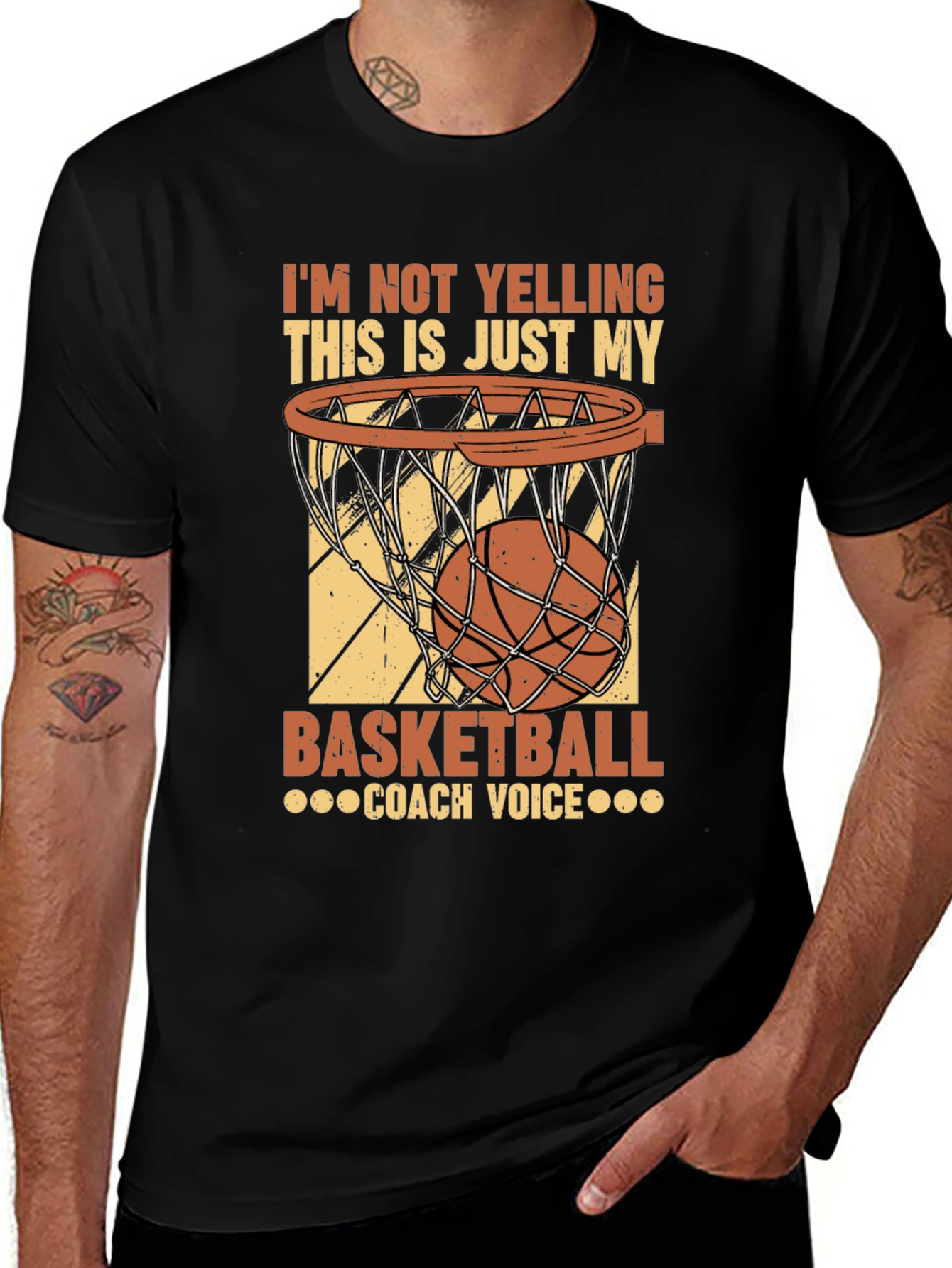 Variant 9 of Basketball Coach Voice T-Shirt