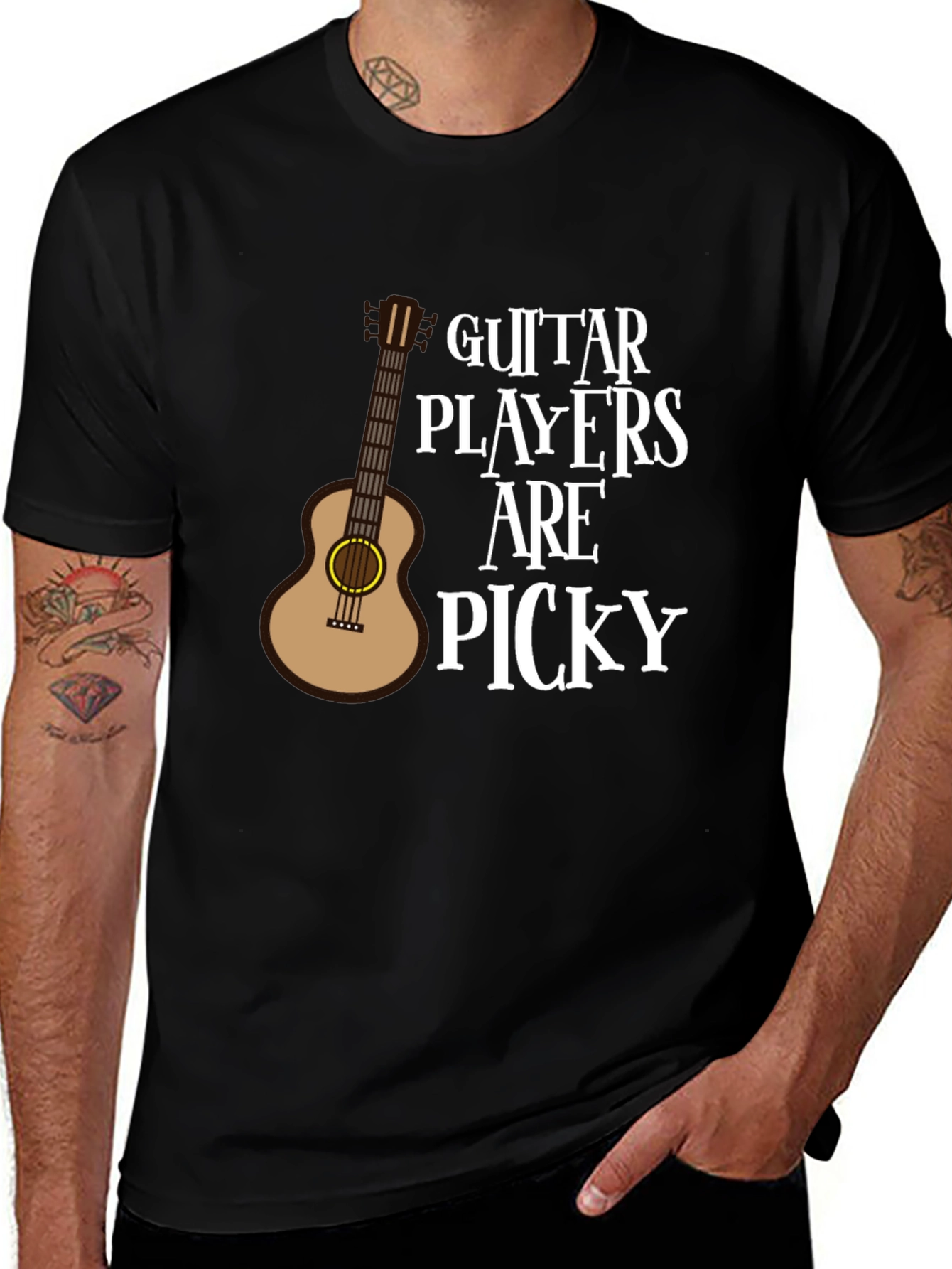 Variant 4 of Guitar Players Are Picky Graphic Tee