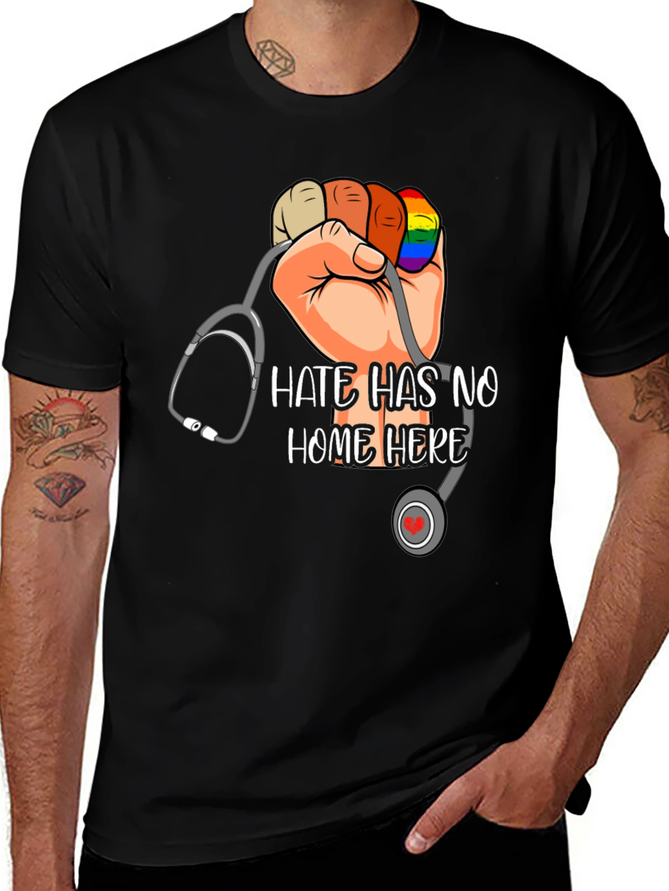 Variant 25 of Hate Has No Home Here Graphic T-Shirt