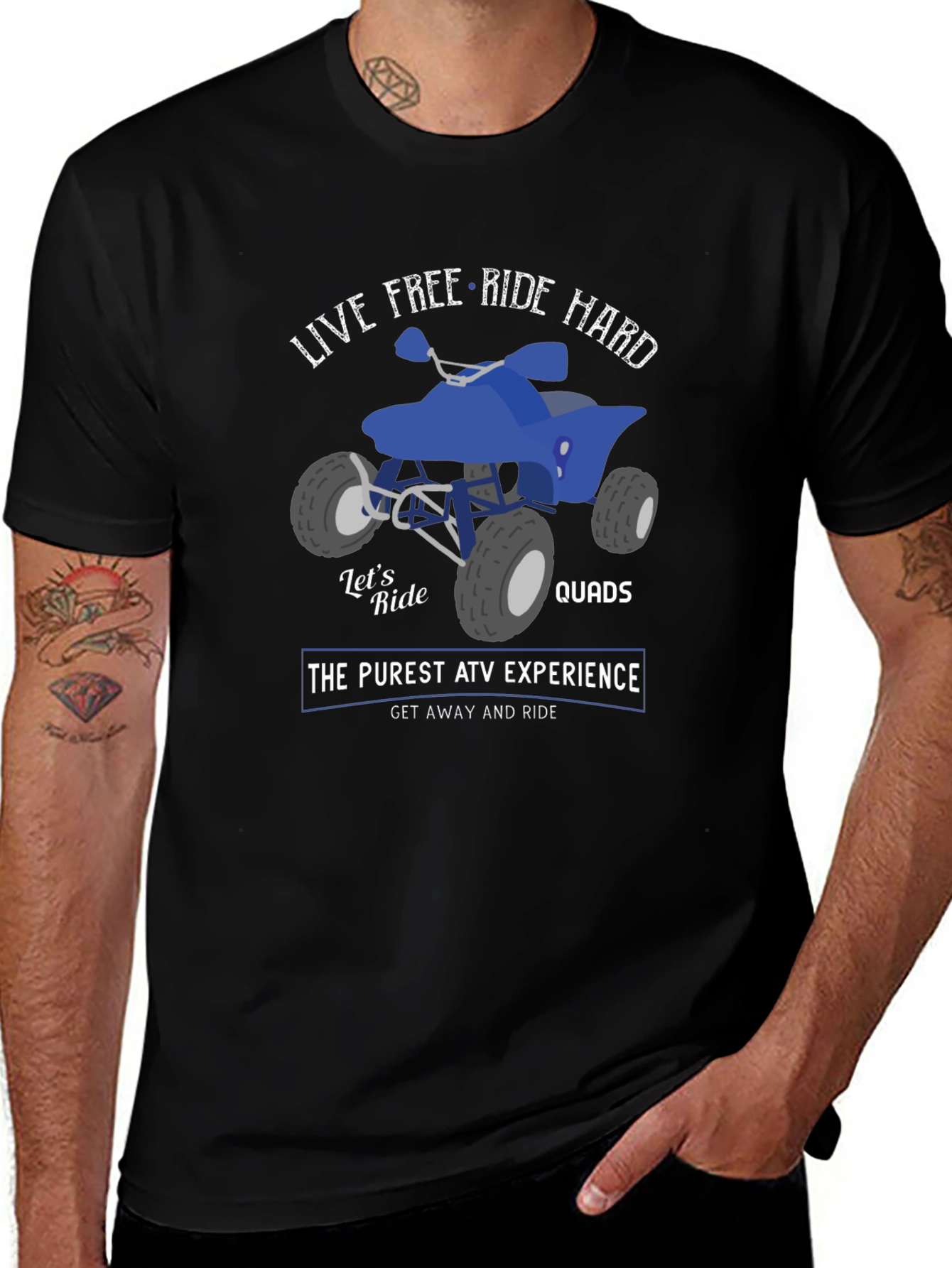 Live Free Ride Hard ATV T-Shirt
