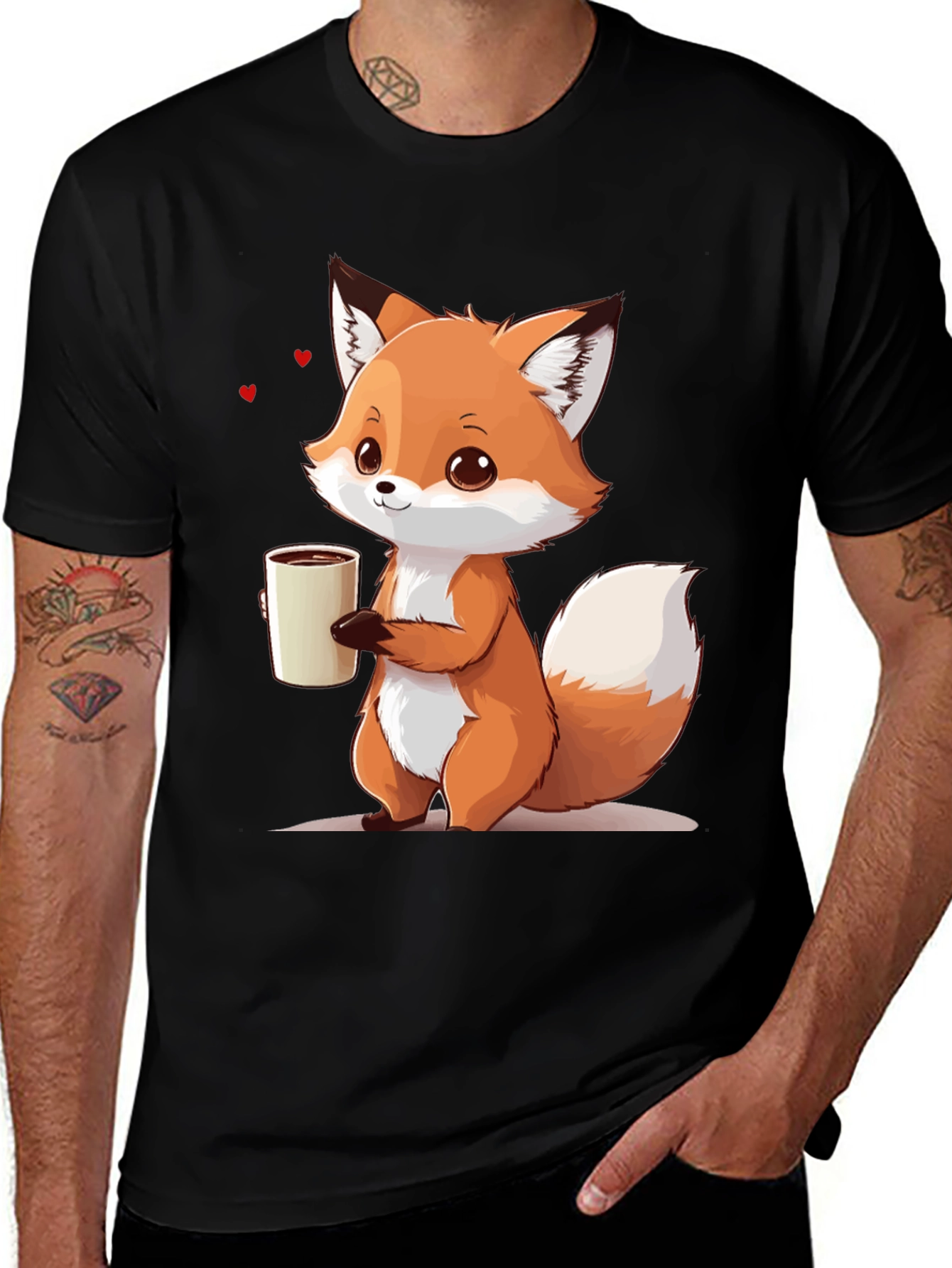 Variant 23 of Cute Fox Coffee T-Shirt