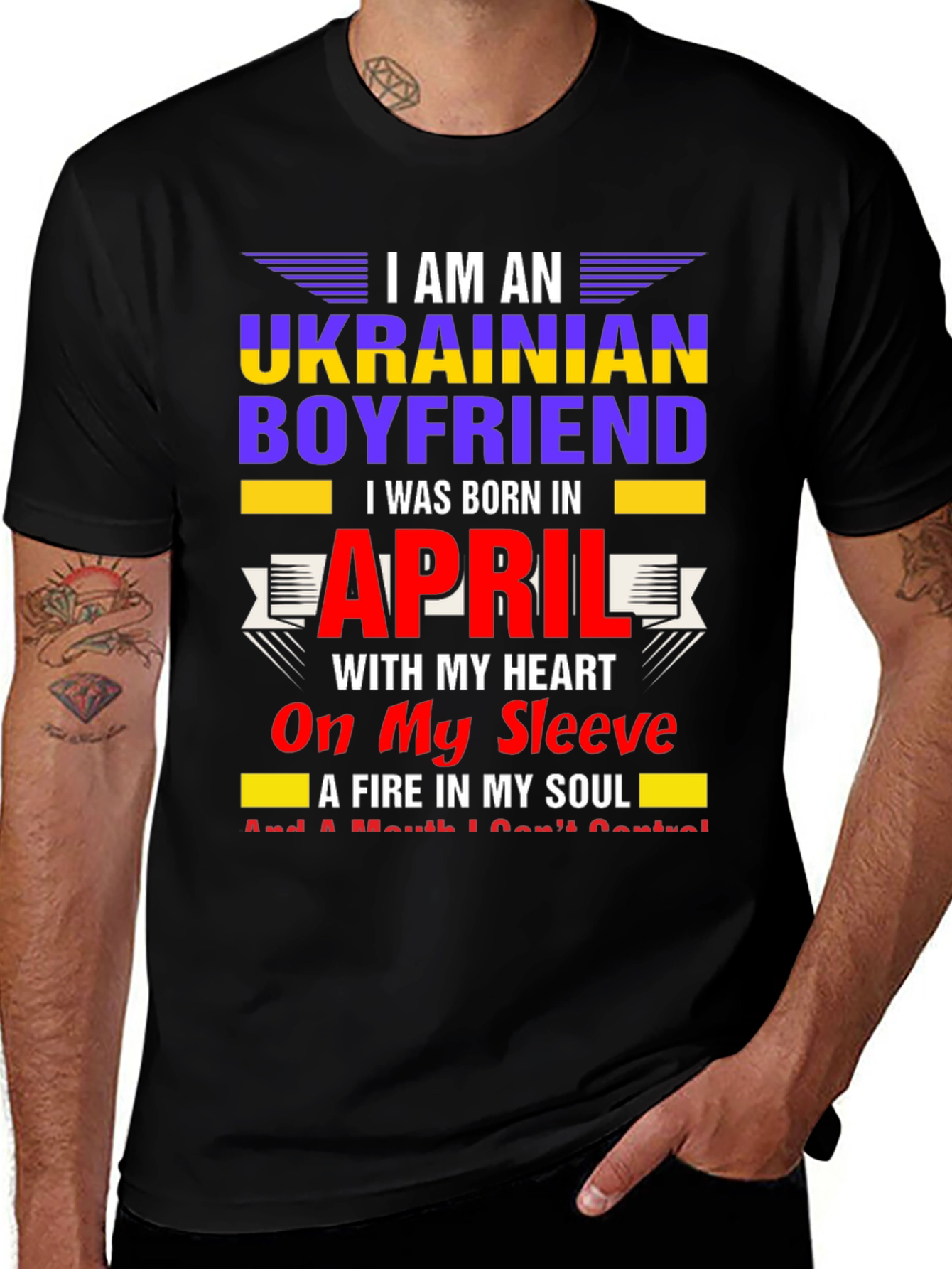 Ukrainian Boyfriend April Birthday T-Shirt