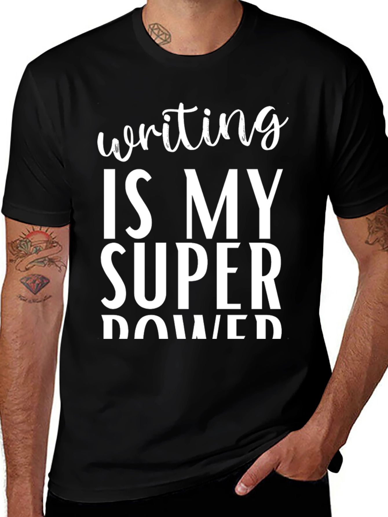 Variant 29 of Writing is My Super Power Graphic Tee
