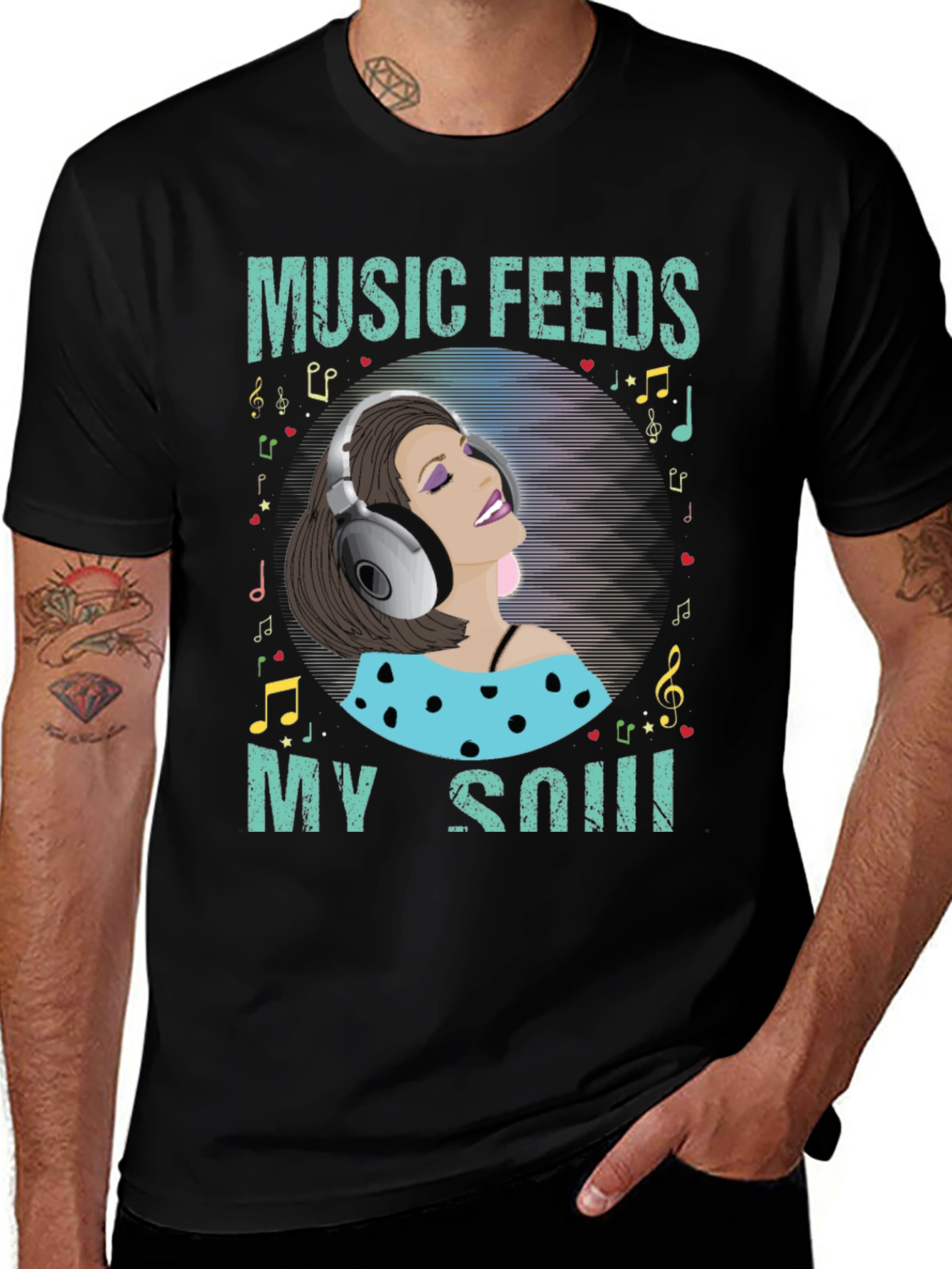 Variant 12 of Music Feeds My Soul Graphic Tee